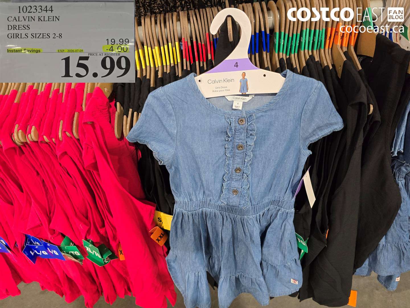 1023344 CALVIN KLEIN DRESS GIRLS SIZES 2-8 ($4.00 INSTANT SAVINGS EXPIRES ON 2026-07-05) $15.99