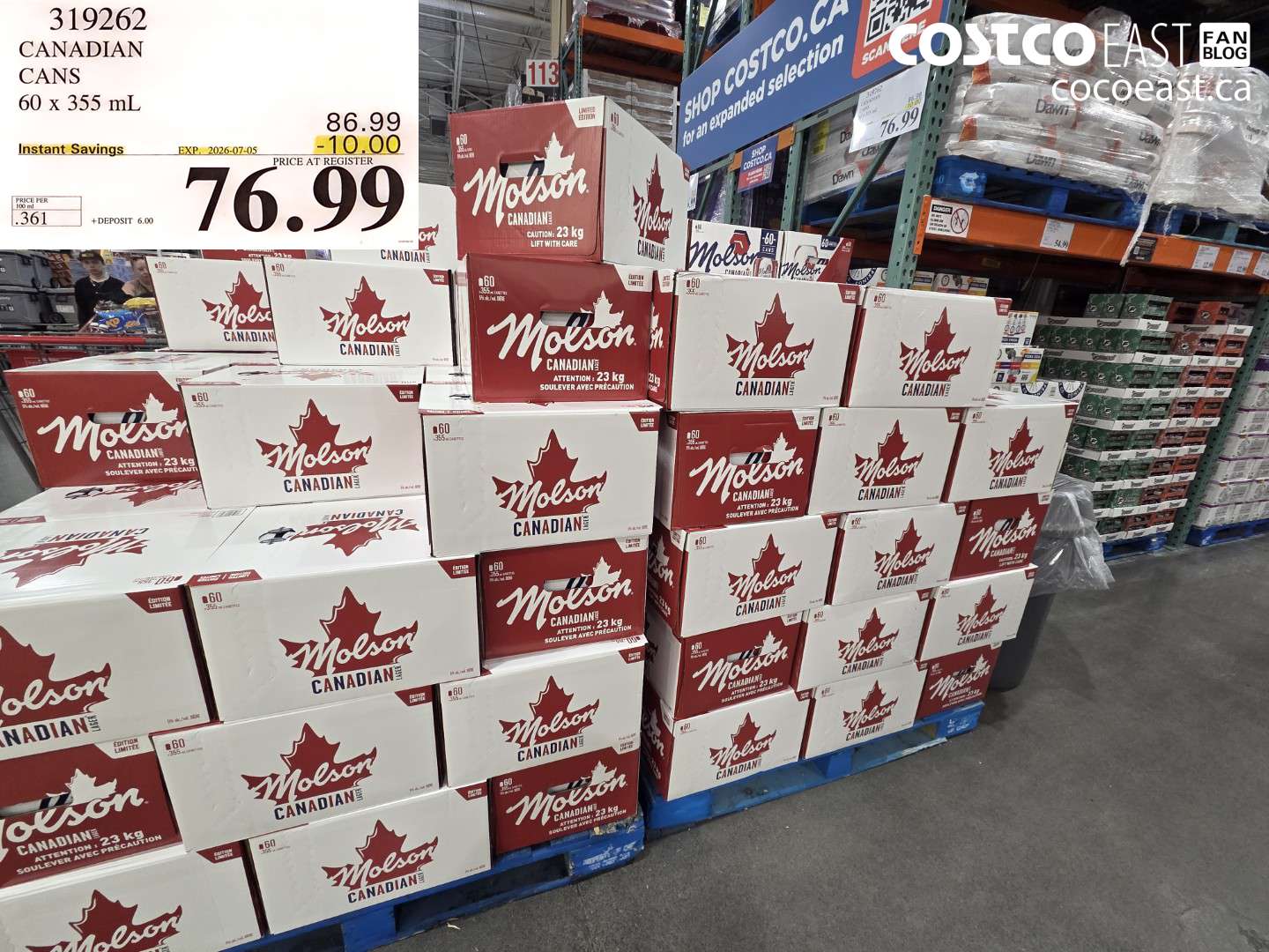 319262 CANADIAN CANS 60 X 355 ML ($10.00 INSTANT SAVINGS EXPIRES ON 2026-07-05) $76.99