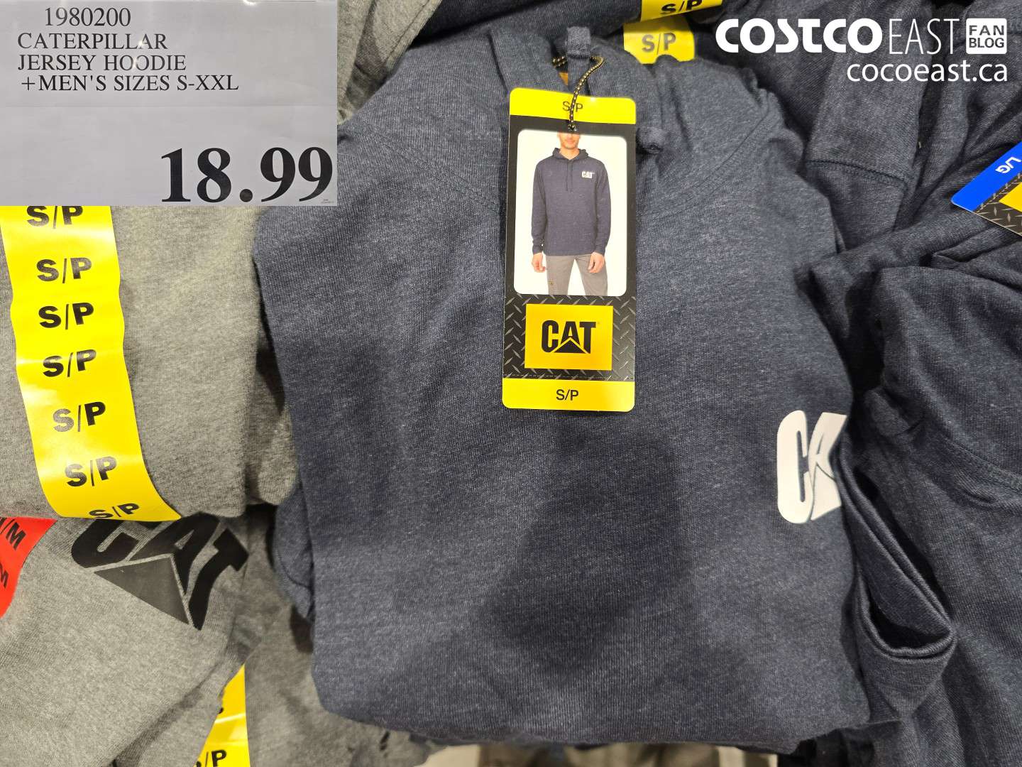 1980200 CATERPILLAR JERSEY HOODIE MEN'S SIZES S-XXL $18.99