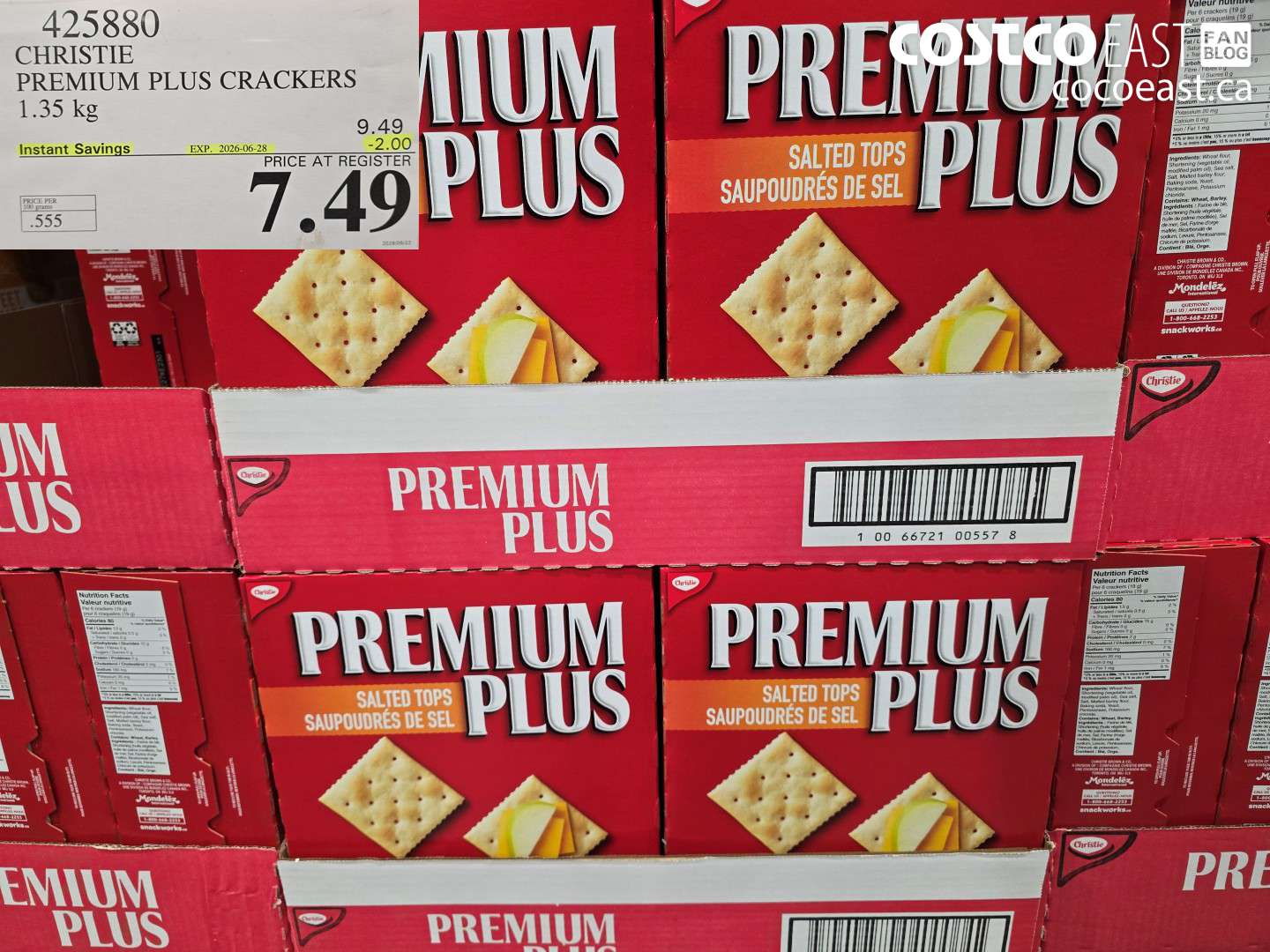 425880 CHRISTIE PREMIUM PLUS CRACKERS 1.35 KG ($2.00 INSTANT SAVINGS EXPIRES ON 2026-06-28) $7.49