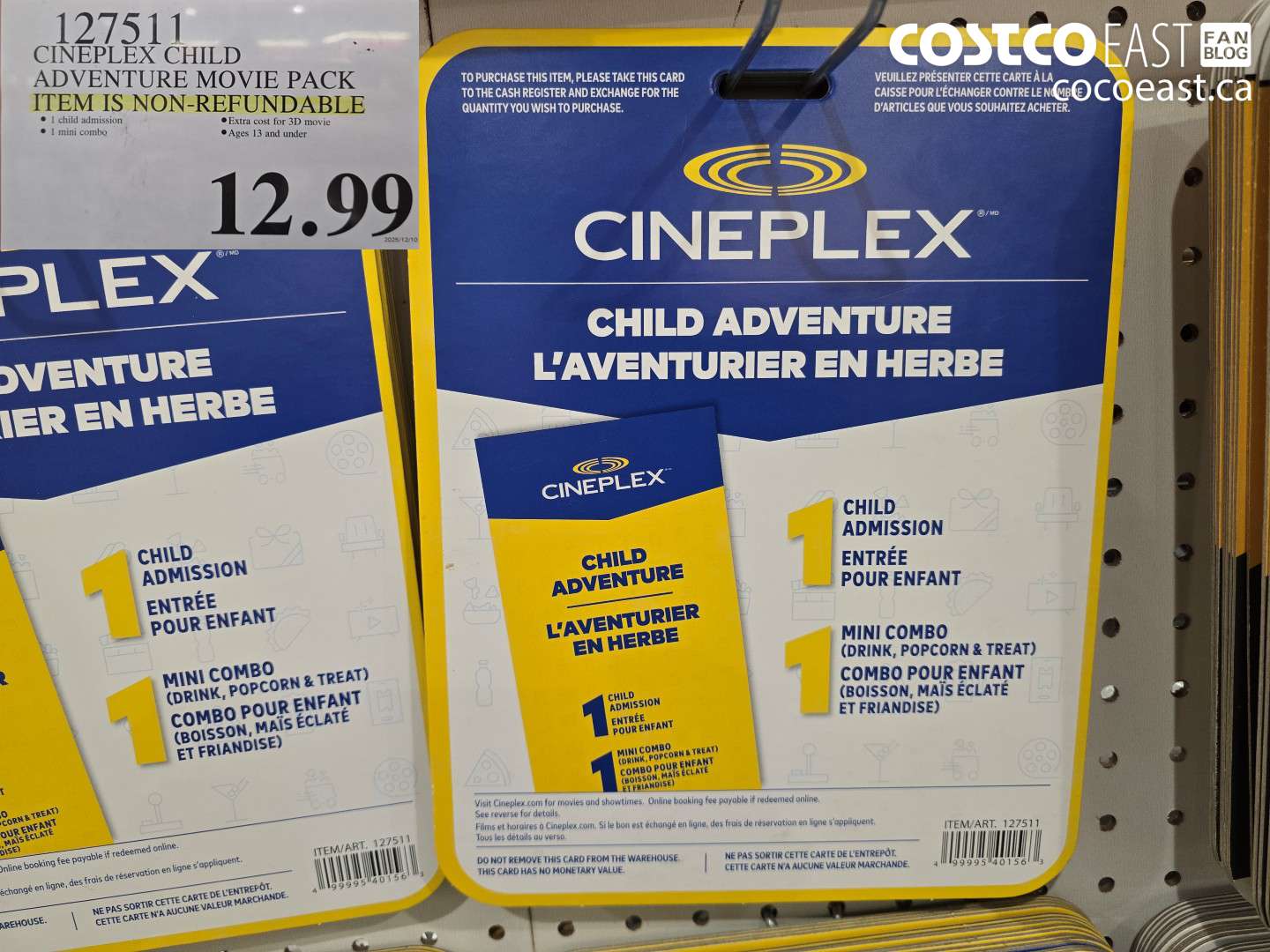 127511 CINEPLEX CHILD ADVENTURE MOVIE PACK $12.99