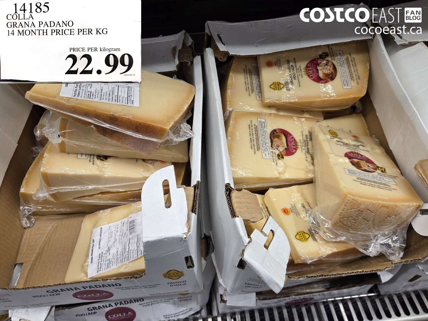 14185 COLLA GRANA PADANO 14 MONTH PRICE PER KG $22.99