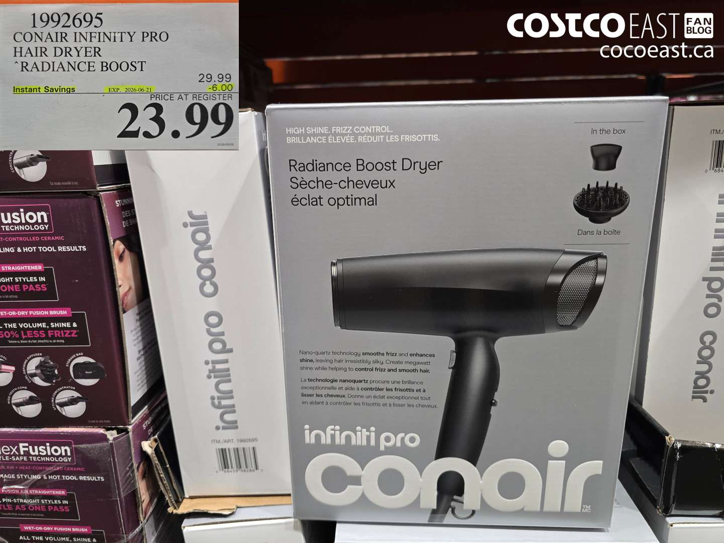 1992695 CONAIR INFINITY PRO HAIR DRYER ($6.00 INSTANT SAVINGS EXPIRES ON 2026-06-21) $23.99
