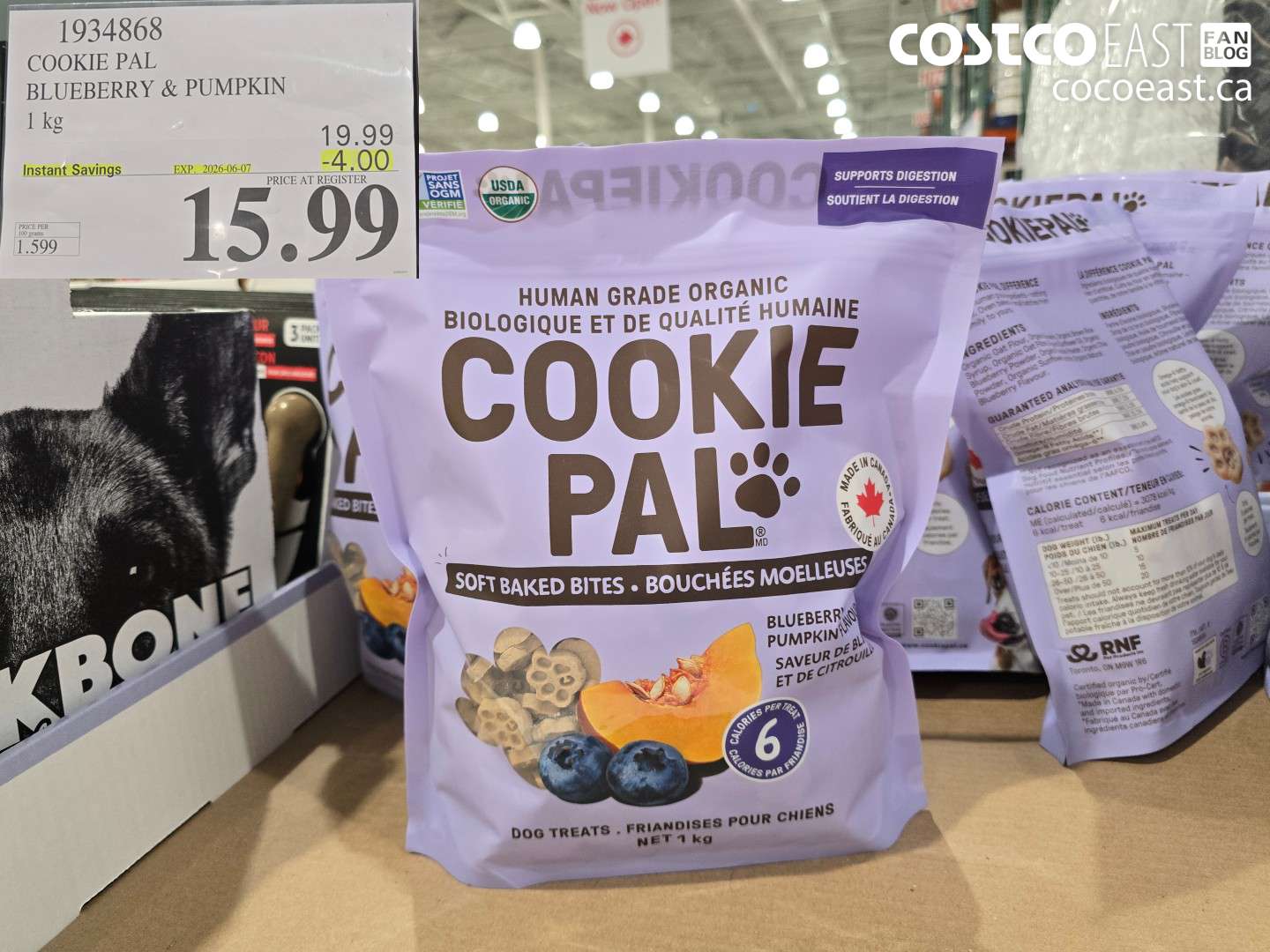 1934868 COOKIE PAL BLUEBERRY & PUMPKIN 1 KG ($4.00 INSTANT SAVINGS EXPIRES ON 2026-06-07) $15.99