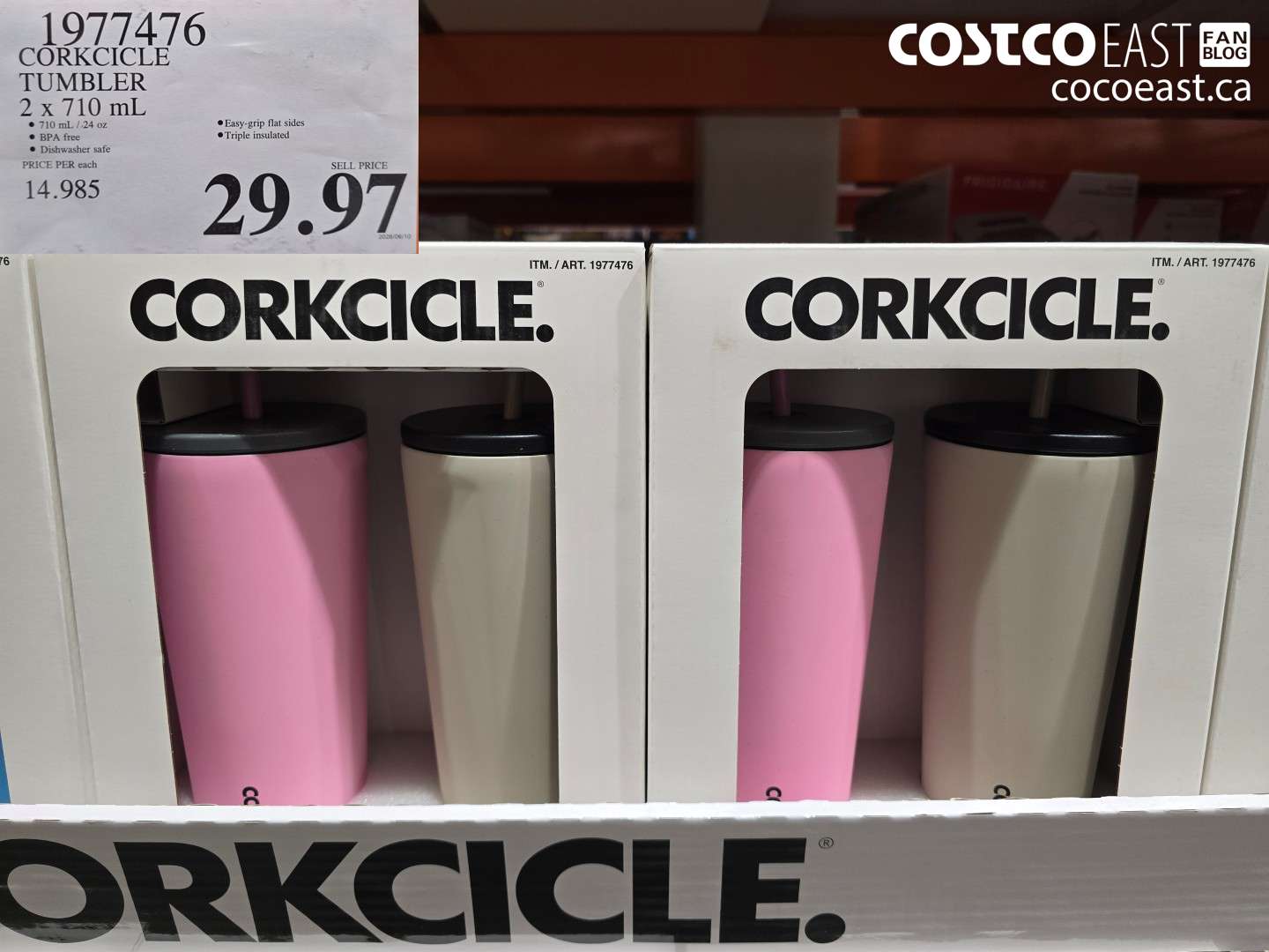 1977476 CORKCICLE TUMBLER 2 X 710 ML $29.97