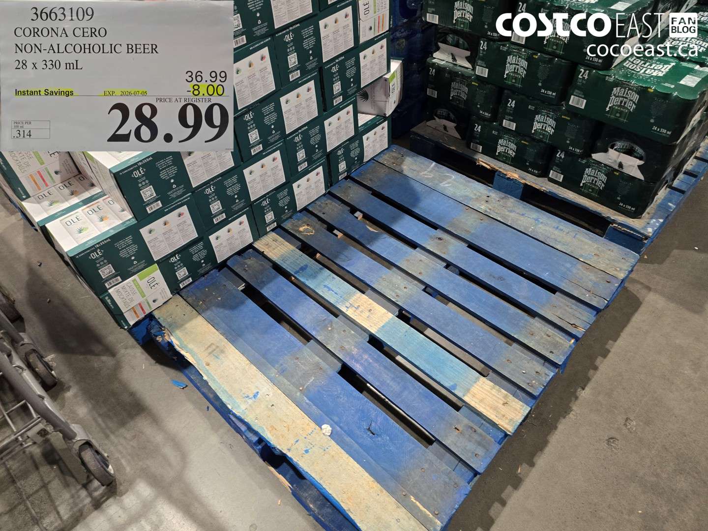 3663109 CORONA CERO NON-ALCOHOLIC BEER 28 X 330 ML ($8.00 INSTANT SAVINGS EXPIRES ON 2026-07-05) $28.99