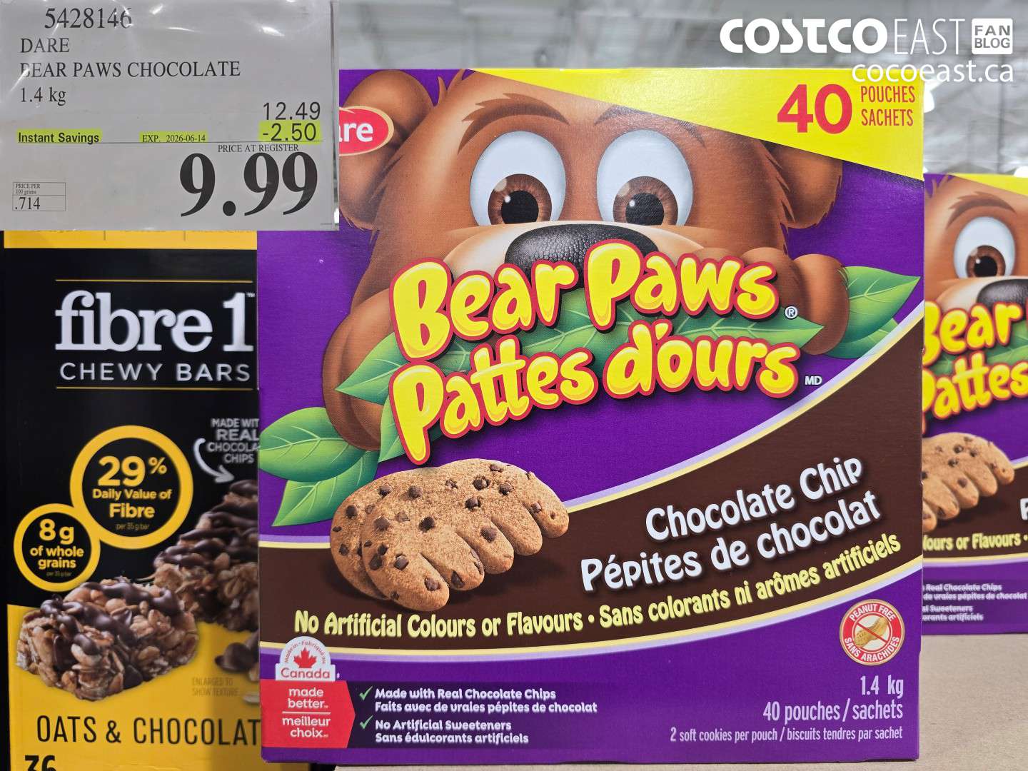 5428146 DARE BEAR PAWS CHOCOLATE 1.4 KG ($2.50 INSTANT SAVINGS EXPIRES ON 2026-06-14) $9.99