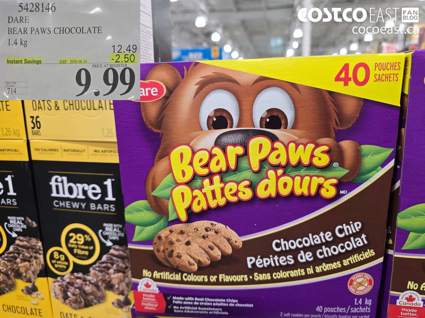 5428146 DARE BEAR PAWS CHOCOLATE 1.4 KG ($2.50 INSTANT SAVINGS EXPIRES ON 2026-06-14) $9.99
