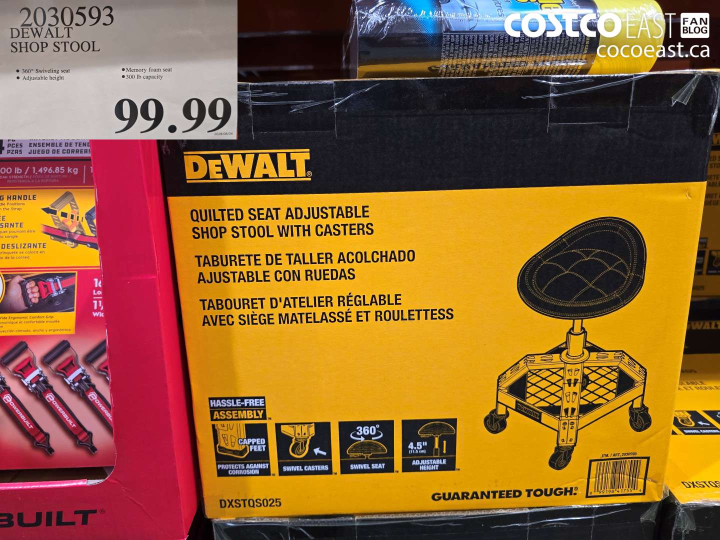 2030593 DEWALT SHOP STOOL $99.99