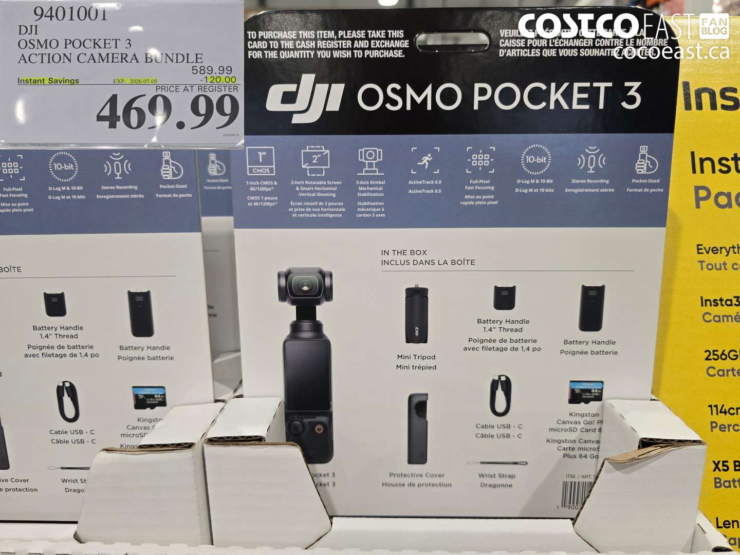 9401001 DJI OSMO POCKET 3 ACTION CAMERA BUNDLE ($120.00 INSTANT SAVINGS EXPIRES ON 2026-07-05) $469.99