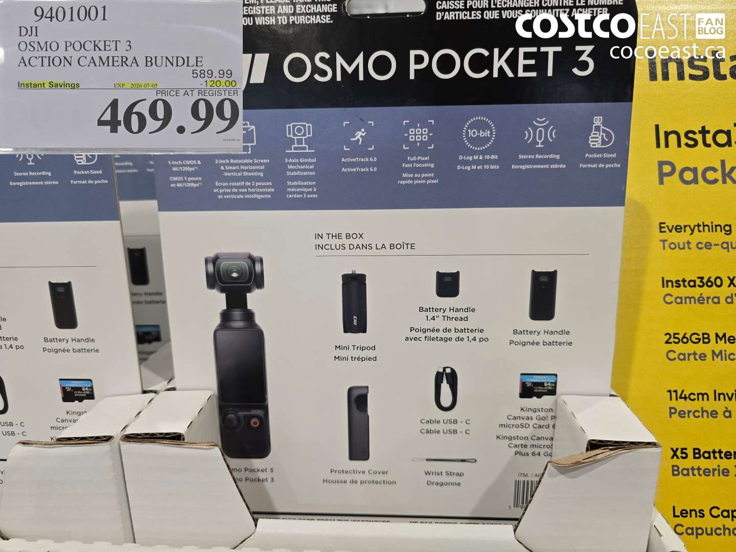 9401001 DJI OSMO POCKET 3 ACTION CAMERA BUNDLE ($120.00 INSTANT SAVINGS EXPIRES ON 2026-07-05) $469.99