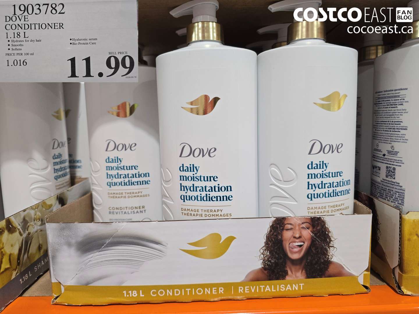 1903782 DOVE CONDITIONER 1.18 L $11.99