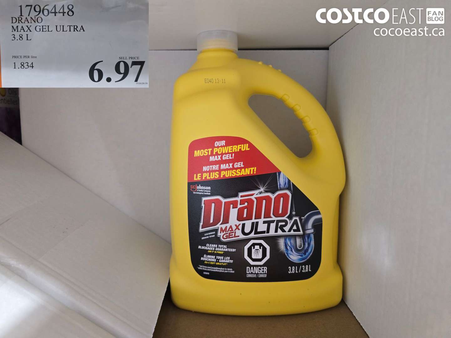 1796448 DRANO MAX GEL ULTRA 3.8 L $6.97