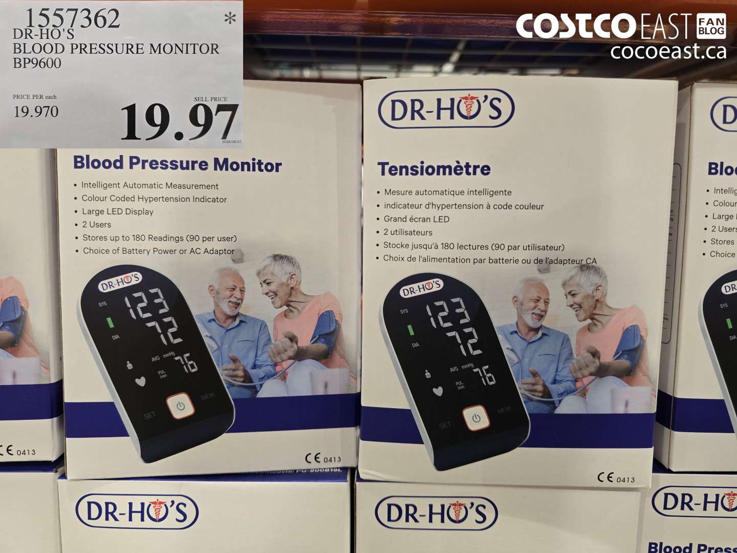 1557362 DR-HO'S BLOOD PRESSURE MONITOR BP9600 $19.97