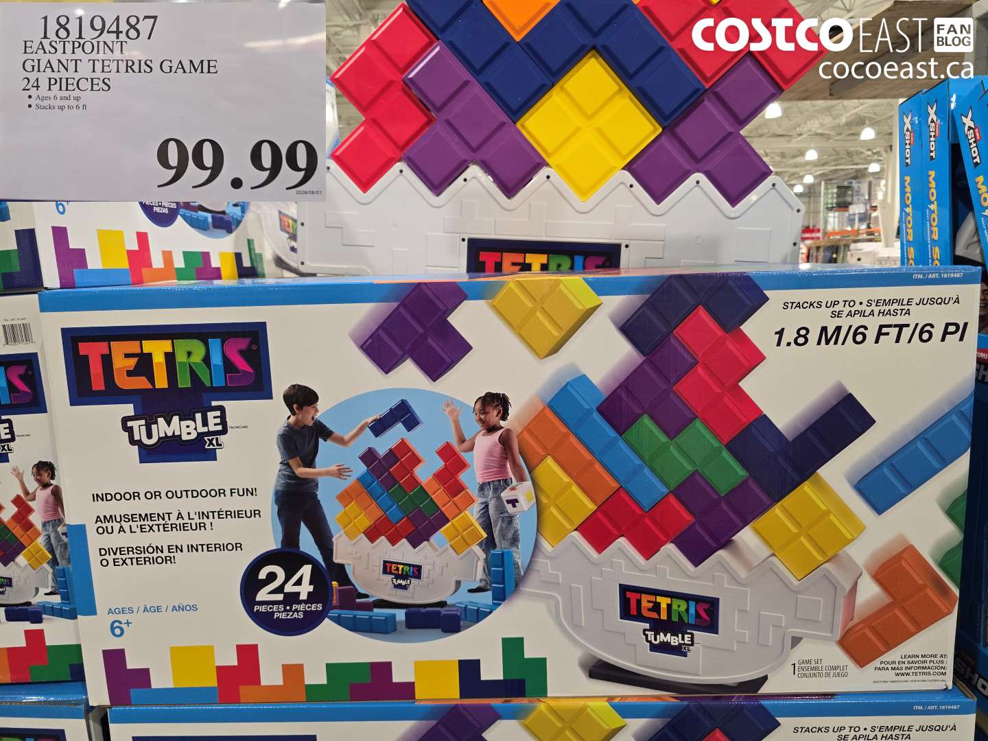 1819487 EASTPOINT GIANT TETRIS GAME 24 PIECES $99.99