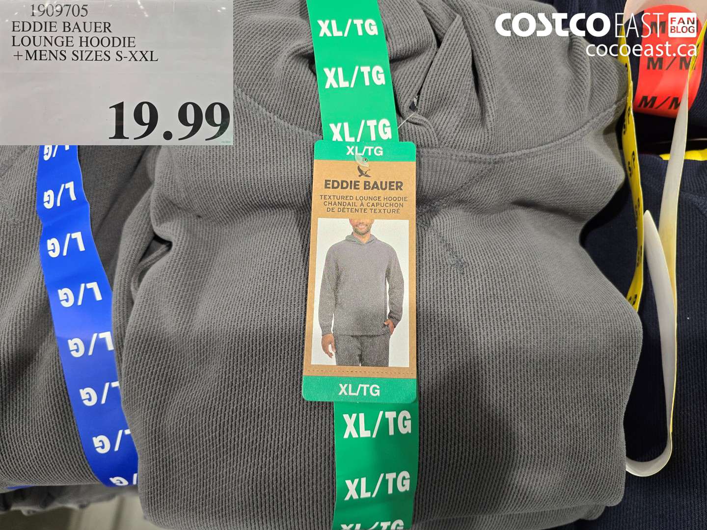1909705 EDDIE BAUER LOUNGE HOODIE MENS SIZES S-XXL $19.99
