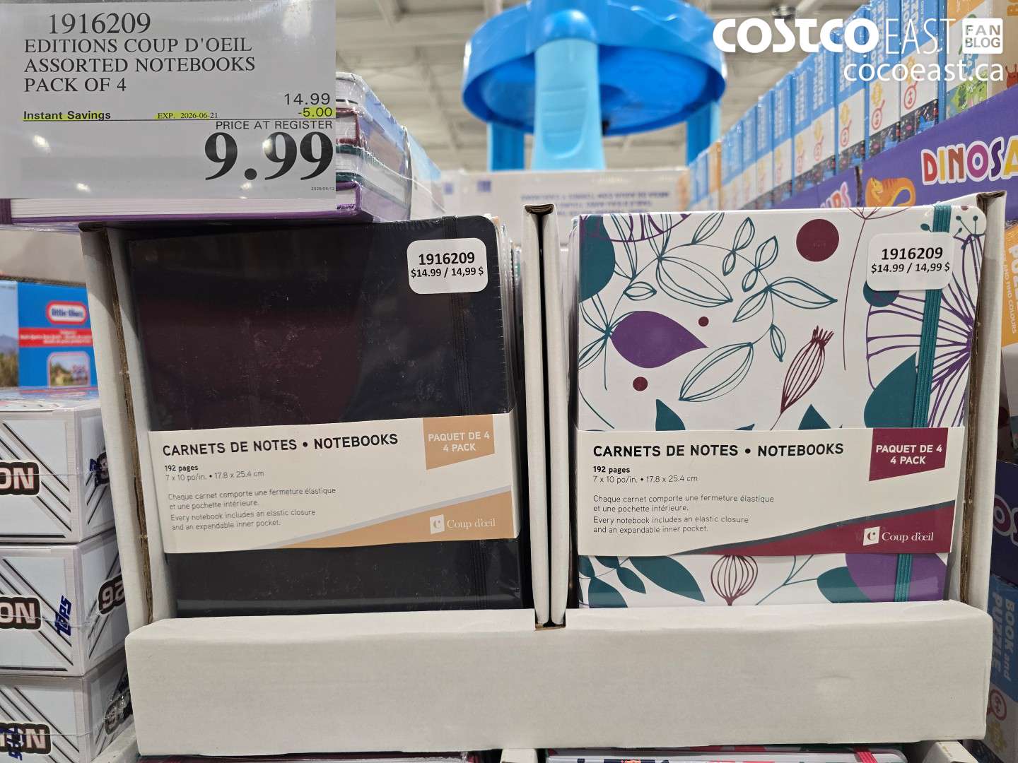 1916209 EDITIONS COUP D'OEIL ASSORTED NOTEBOOKS PACK OF 4 ($5.00 INSTANT SAVINGS EXPIRES ON 2026-06-21) $9.99