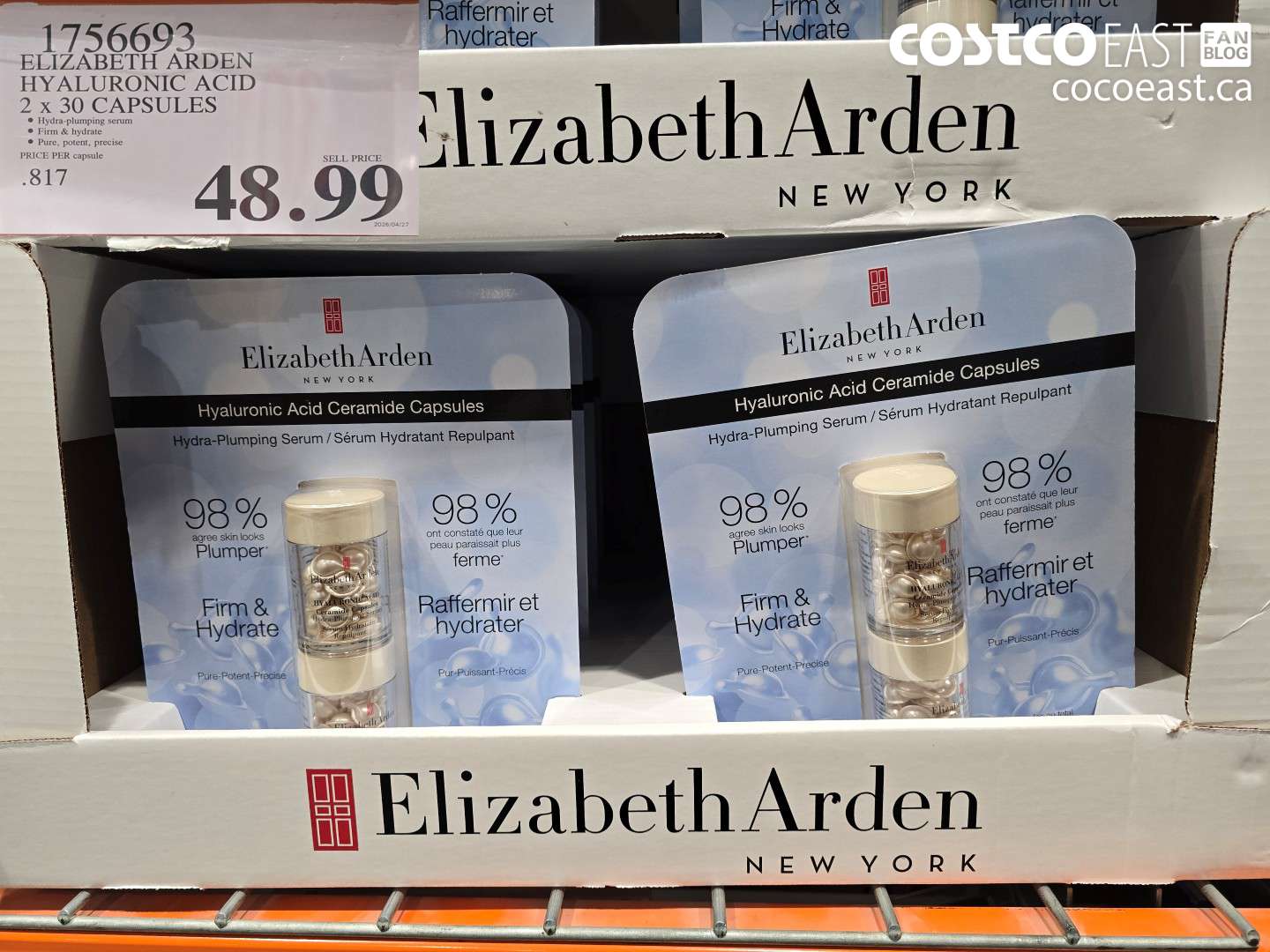 1756693 ELIZABETH ARDEN HYALURONIC ACID 2 X 30 CAPSULES $48.99