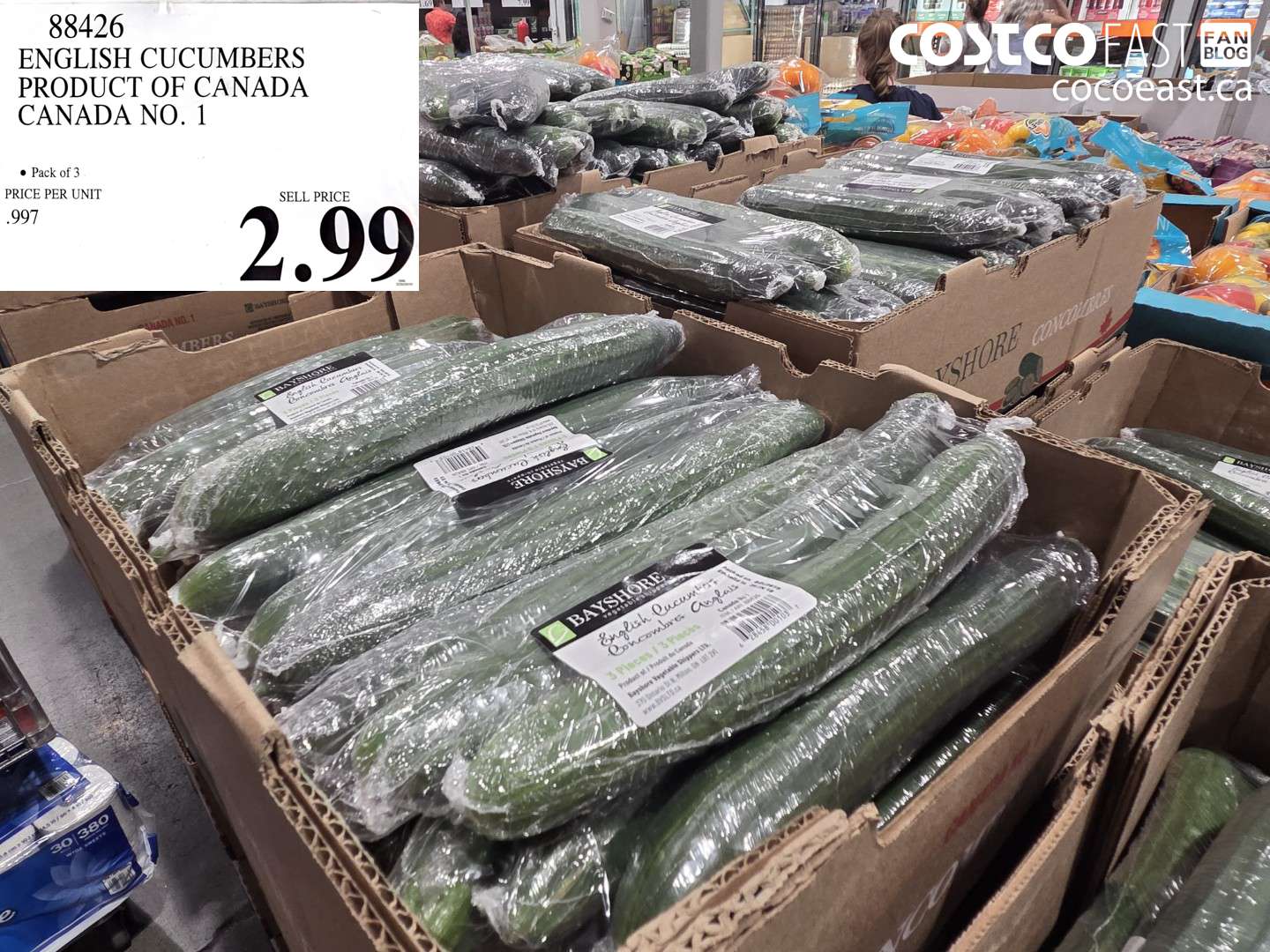 88426 ENGLISH CUCUMBERS PRODUCT OF CANADA CANADA NO. 1 $2.99