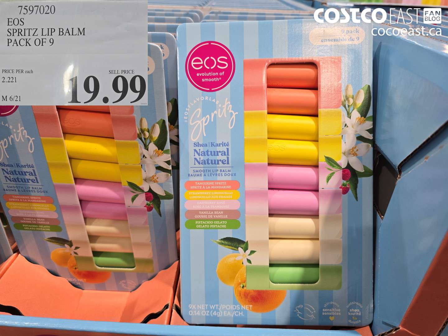 7597020 EOS SPRITZ LIP BALM PACK OF 9 $19.99