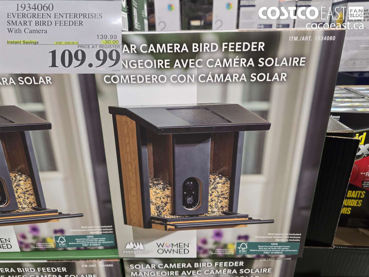 1934060 EVERGREEN ENTERPRISES SMART BIRD FEEDER WITH CAMERA ($30.00 INSTANT SAVINGS EXPIRES ON 2026-06-14) $109.99