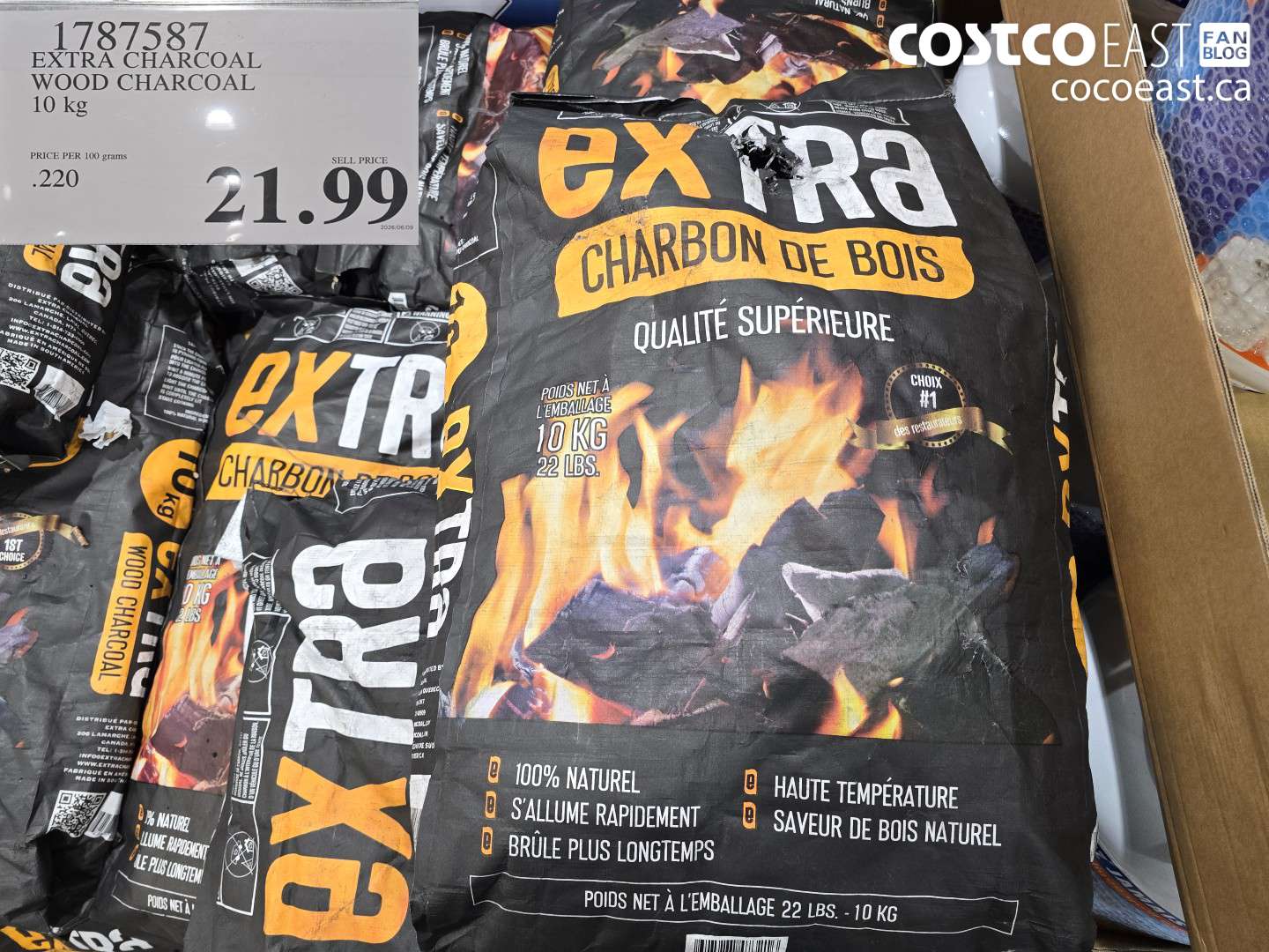 1787587 EXTRA CHARCOAL WOOD CHARCOAL 10 KG $21.99