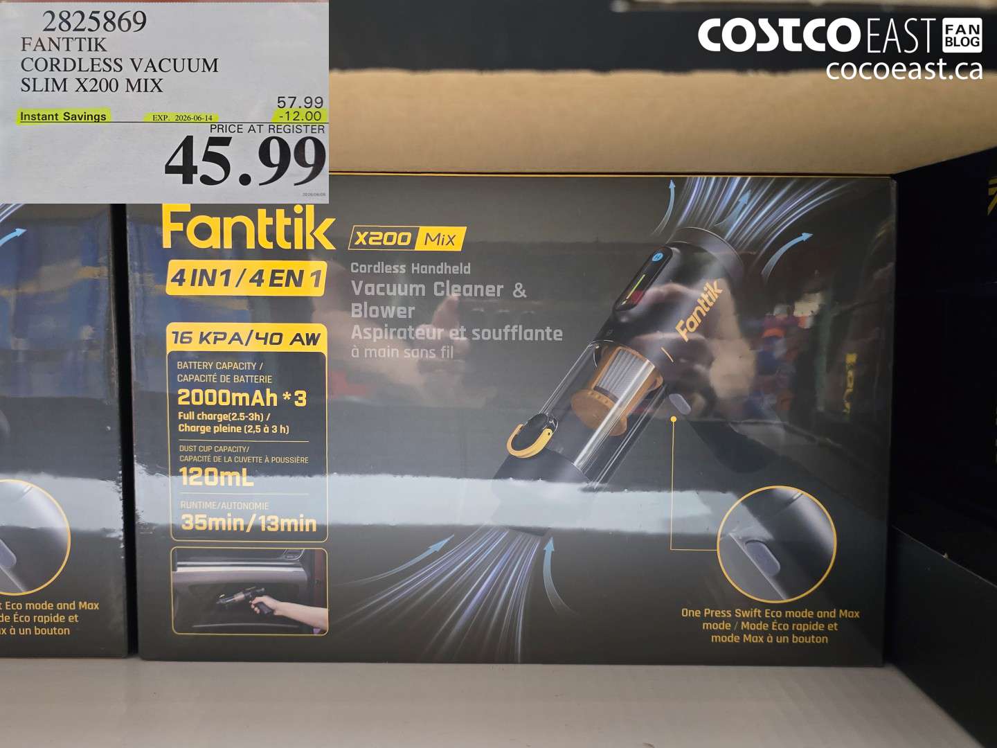 2825869 FANTTIK CORDLESS VACUUM SLIM X200 MIX ($12.00 INSTANT SAVINGS EXPIRES ON 2026-06-14) $45.99