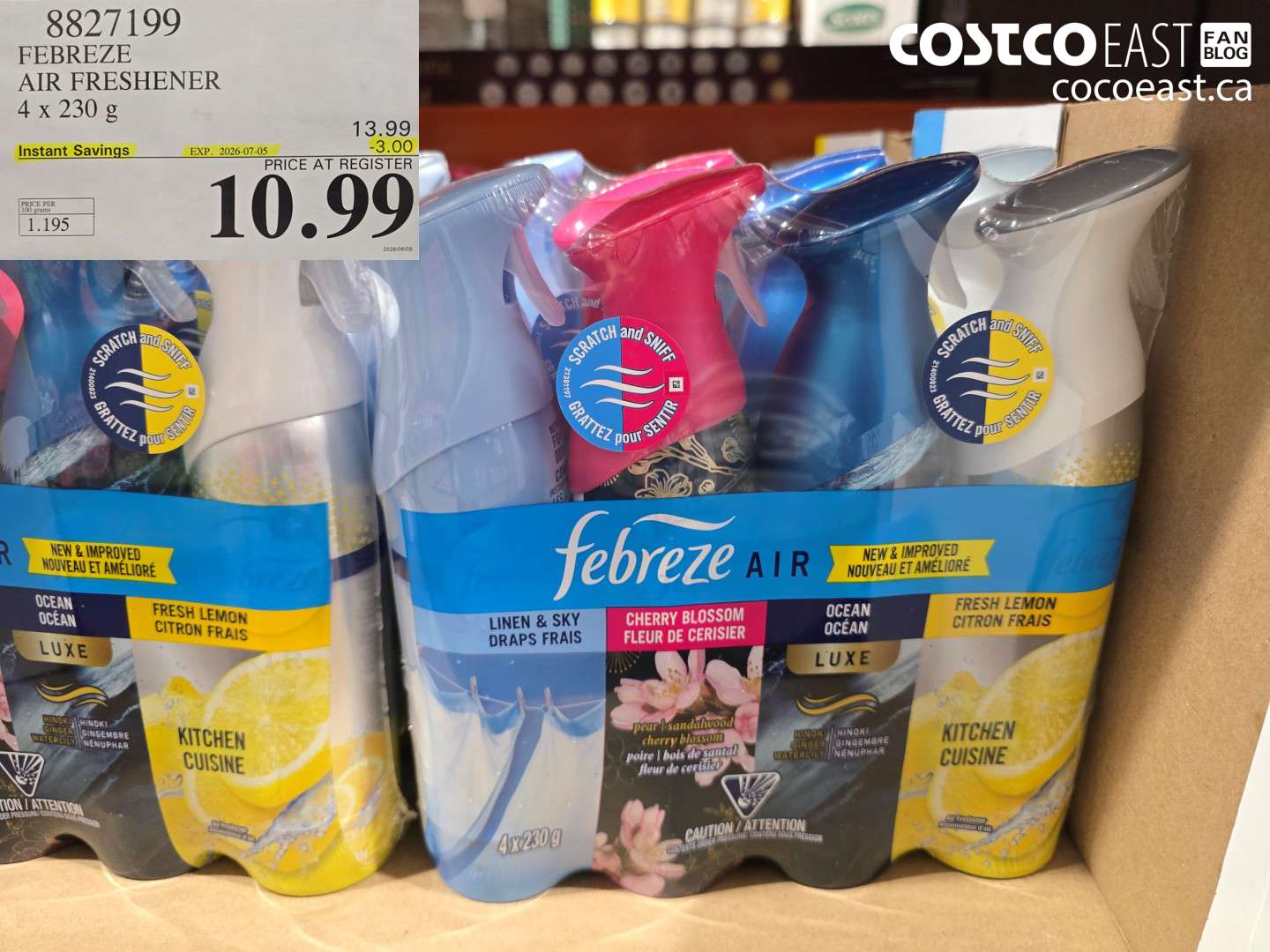 8827199 FEBREZE AIR FRESHENER 4 X 230 G ($3.00 INSTANT SAVINGS EXPIRES ON 2026-07-05) $10.99