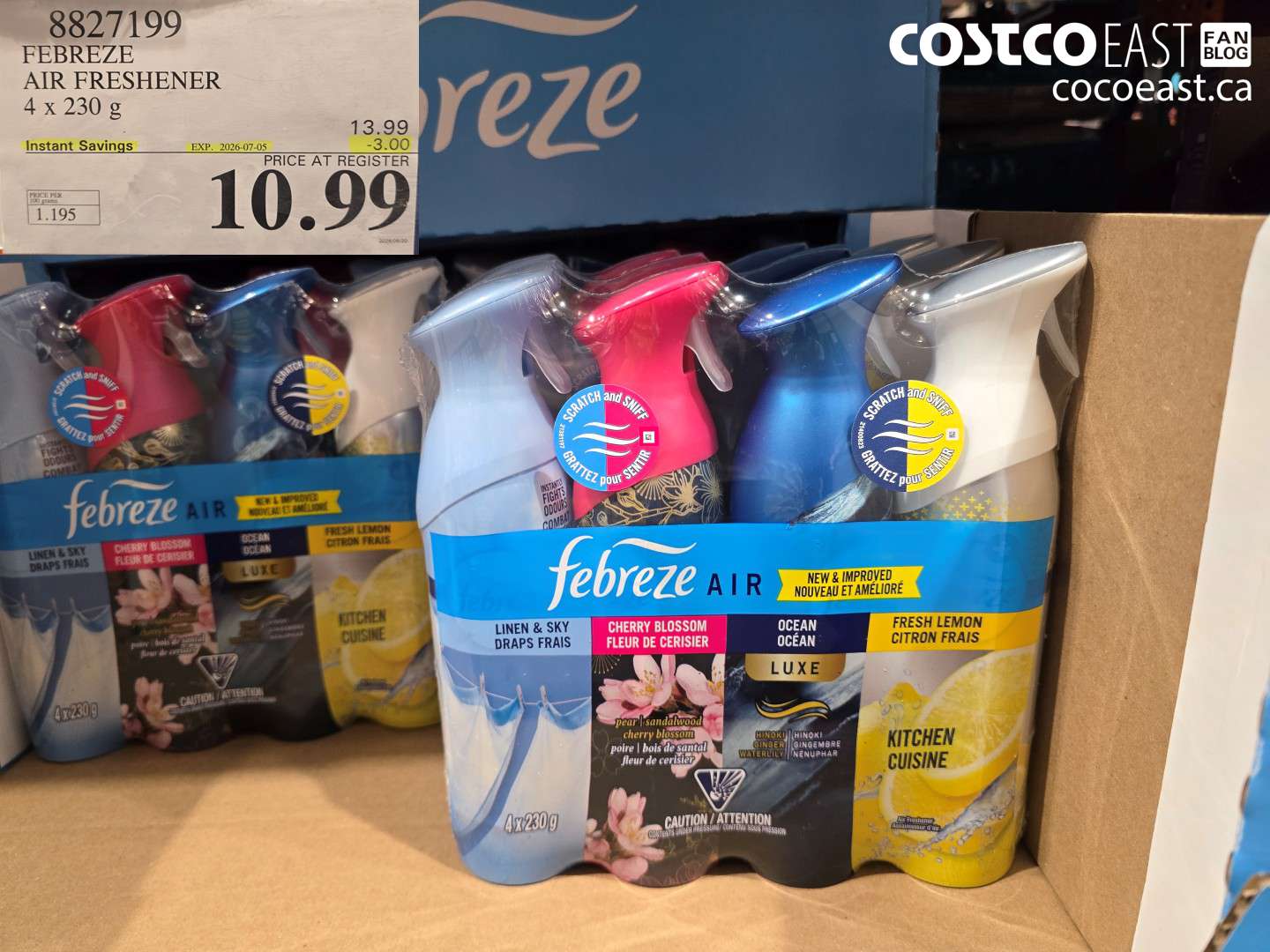 8827199 FEBREZE AIR FRESHENER 4 X 230 G ($3.00 INSTANT SAVINGS EXPIRES ON 2026-07-05) $10.99