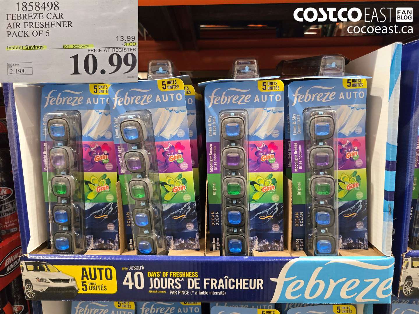 1858498 FEBREZE CAR AIR FRESHENER PACK OF 5 ($3.00 INSTANT SAVINGS EXPIRES ON 2026-06-28) $10.99