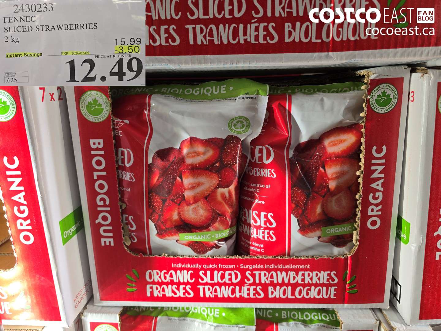 2430233 FENNEC SLICED STRAWBERRIES 2 KG ($3.50 INSTANT SAVINGS EXPIRES ON 2026-07-05) $12.49