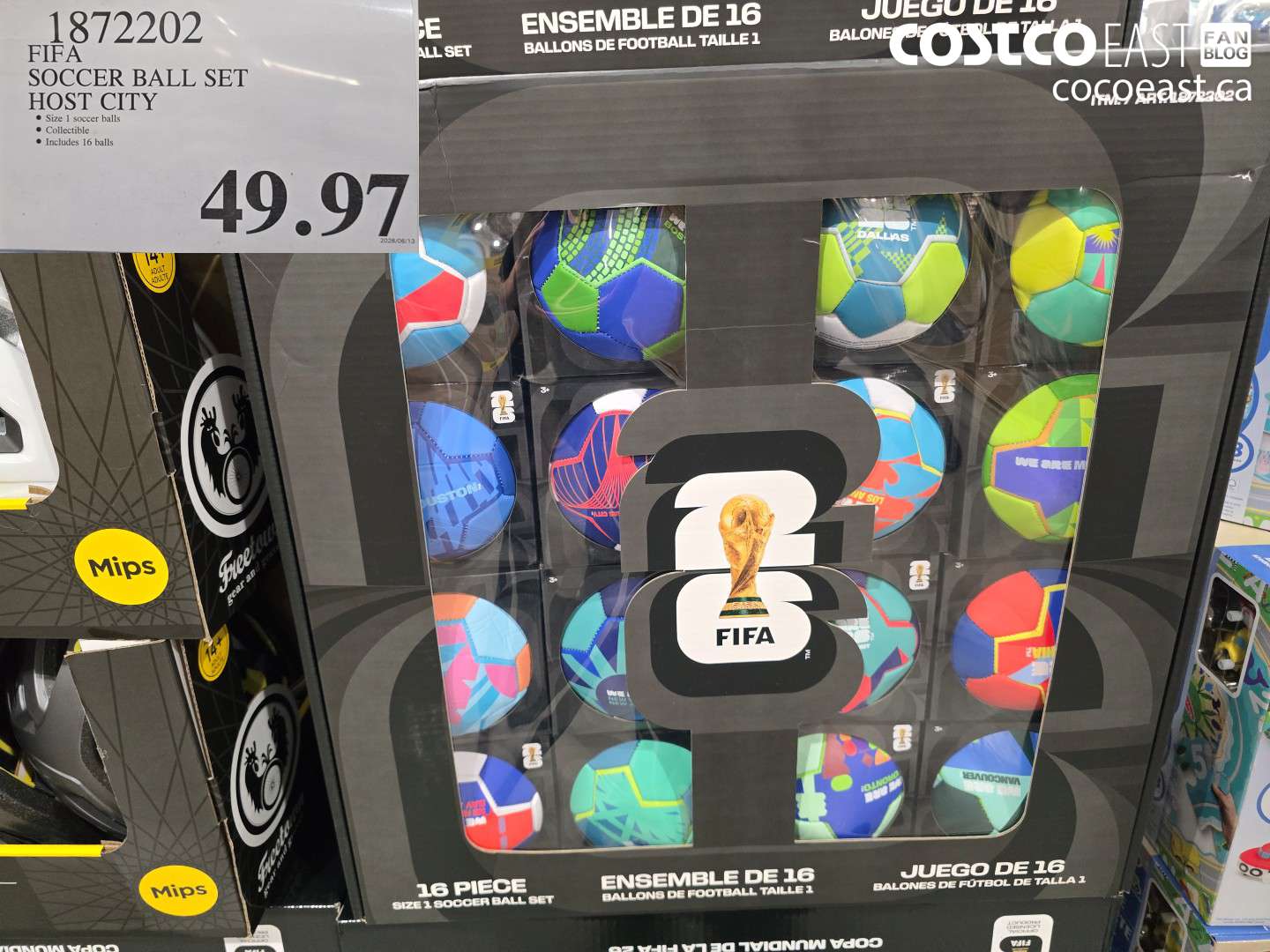 1872202 FIFA SOCCER BALL SET HOST CITY $49.97