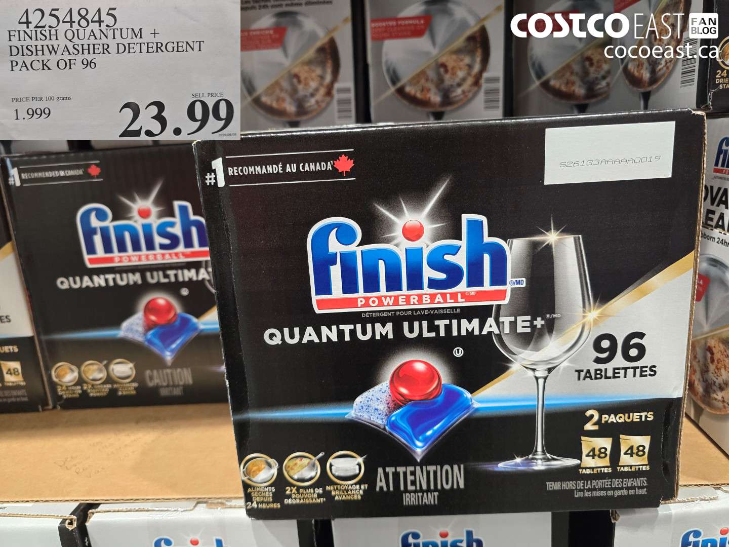 4254845 FINISH QUANTUM + DISHWASHER DETERGENT PACK OF 96 $23.99