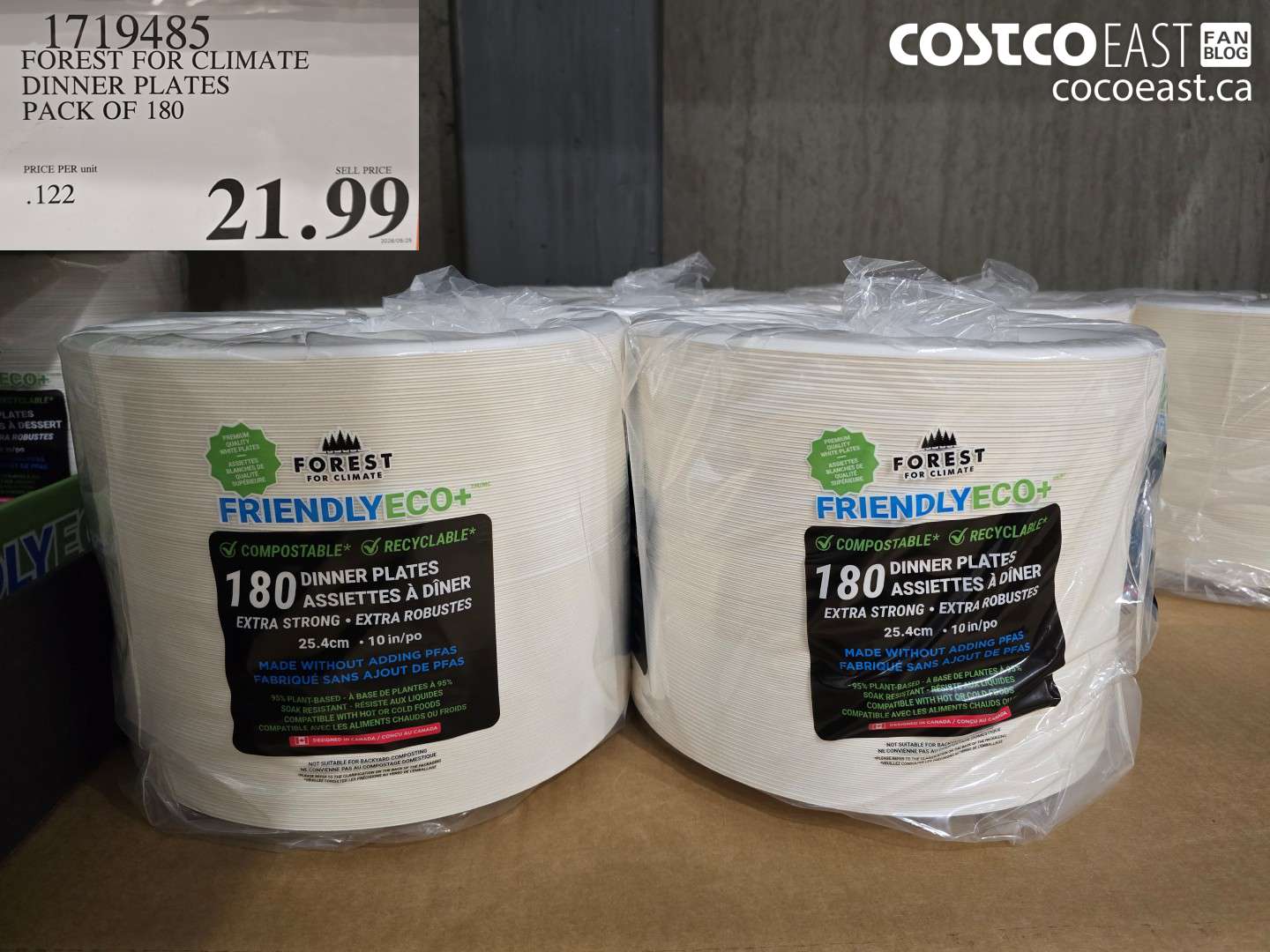 1719485 FOREST FOR CLIMATE DINNER PLATES PACK OF 180 $21.99