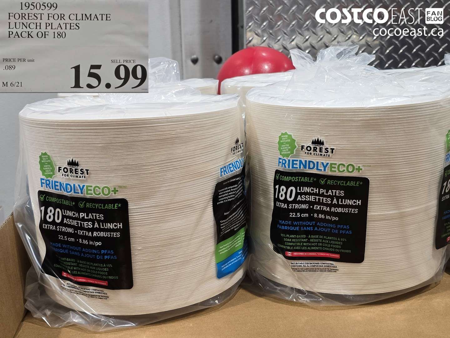 1950599 FOREST FOR CLIMATE LUNCH PLATES PACK OF 180 $15.99