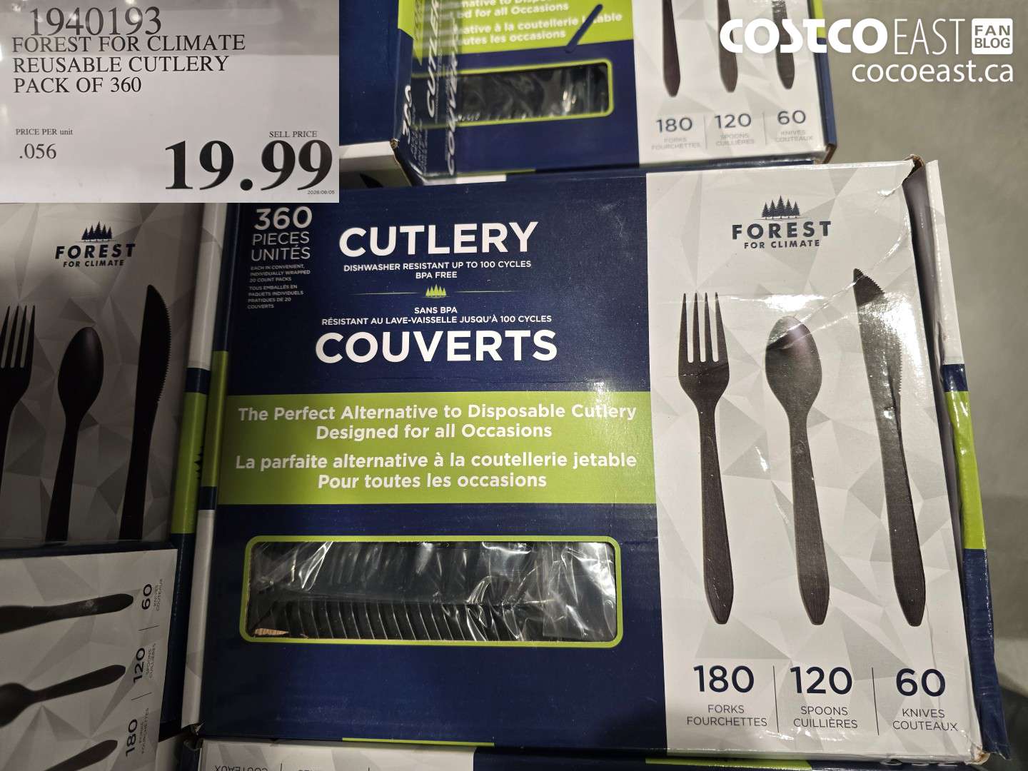 1940193 FOREST FOR CLIMATE REUSABLE CUTLERY PACK OF 360 $19.99