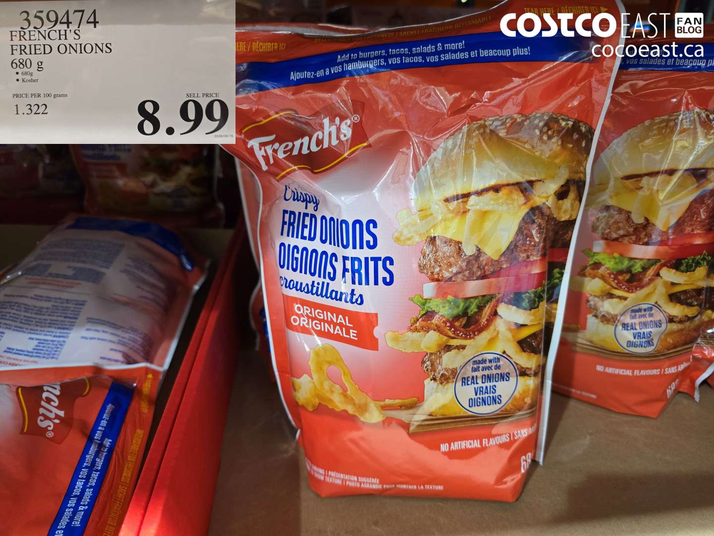 359474 FRENCH'S FRIED ONIONS 680 G $8.99