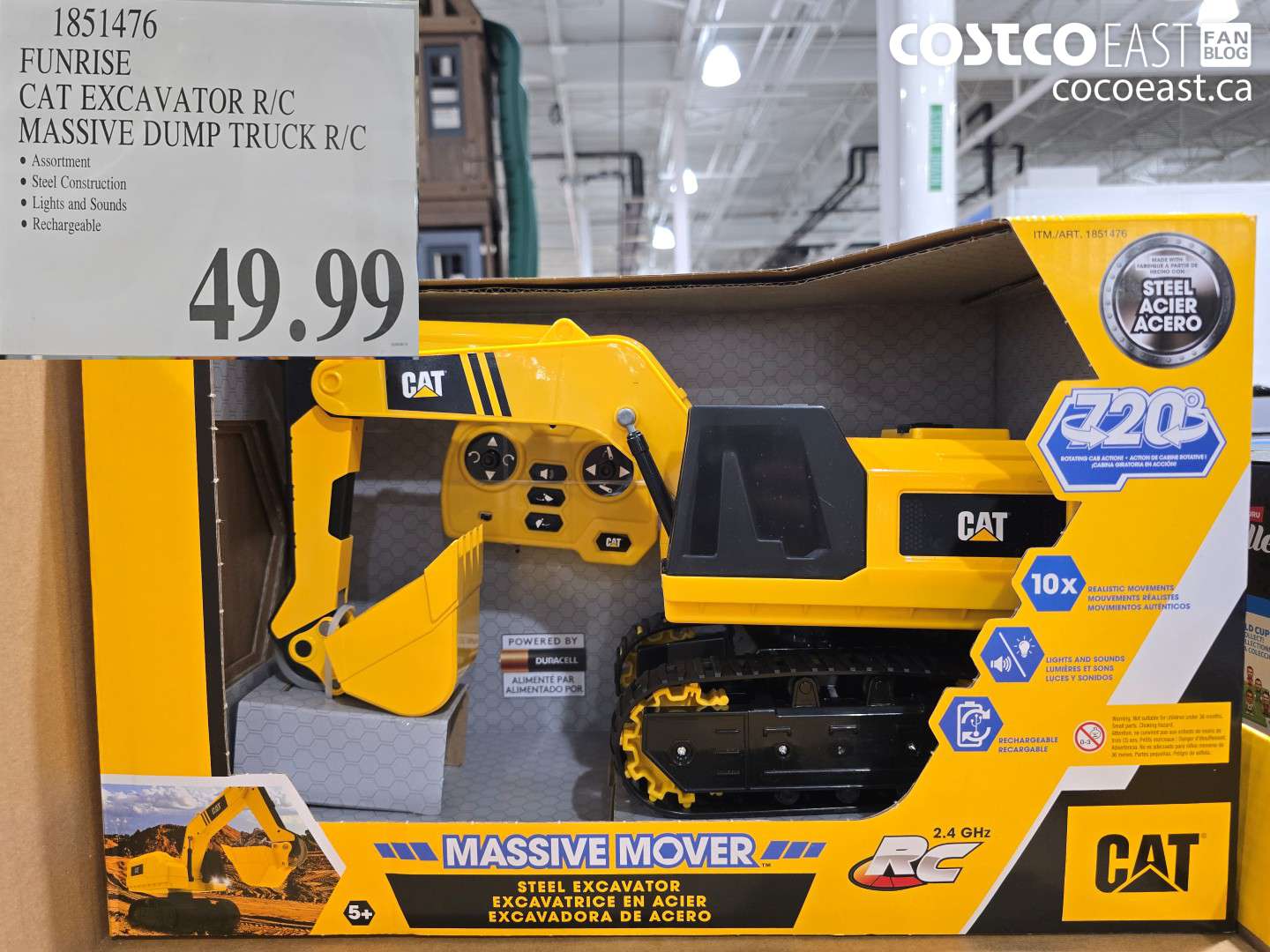 1851476 FUNRISE CAT EXCAVATOR R/C MASSIVE DUMP TRUCK R/C $49.99