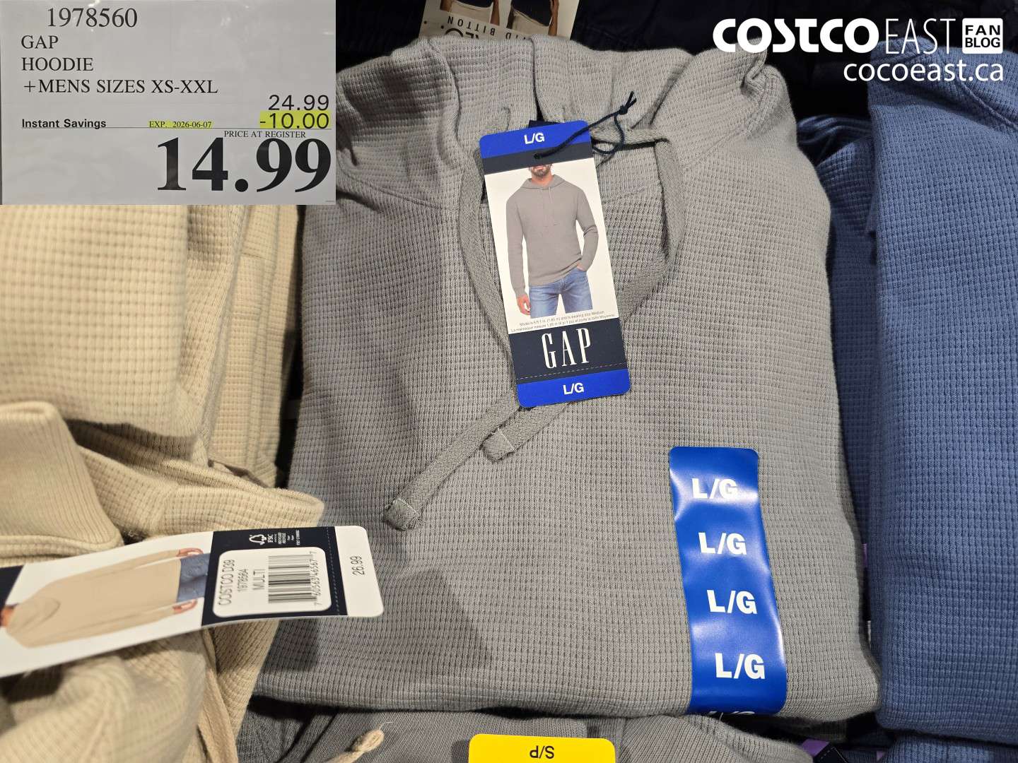 1978560 GAP HOODIE MENS SIZES XS-XXL ($10.00 INSTANT SAVINGS EXPIRES ON 2026-06-07) $14.99