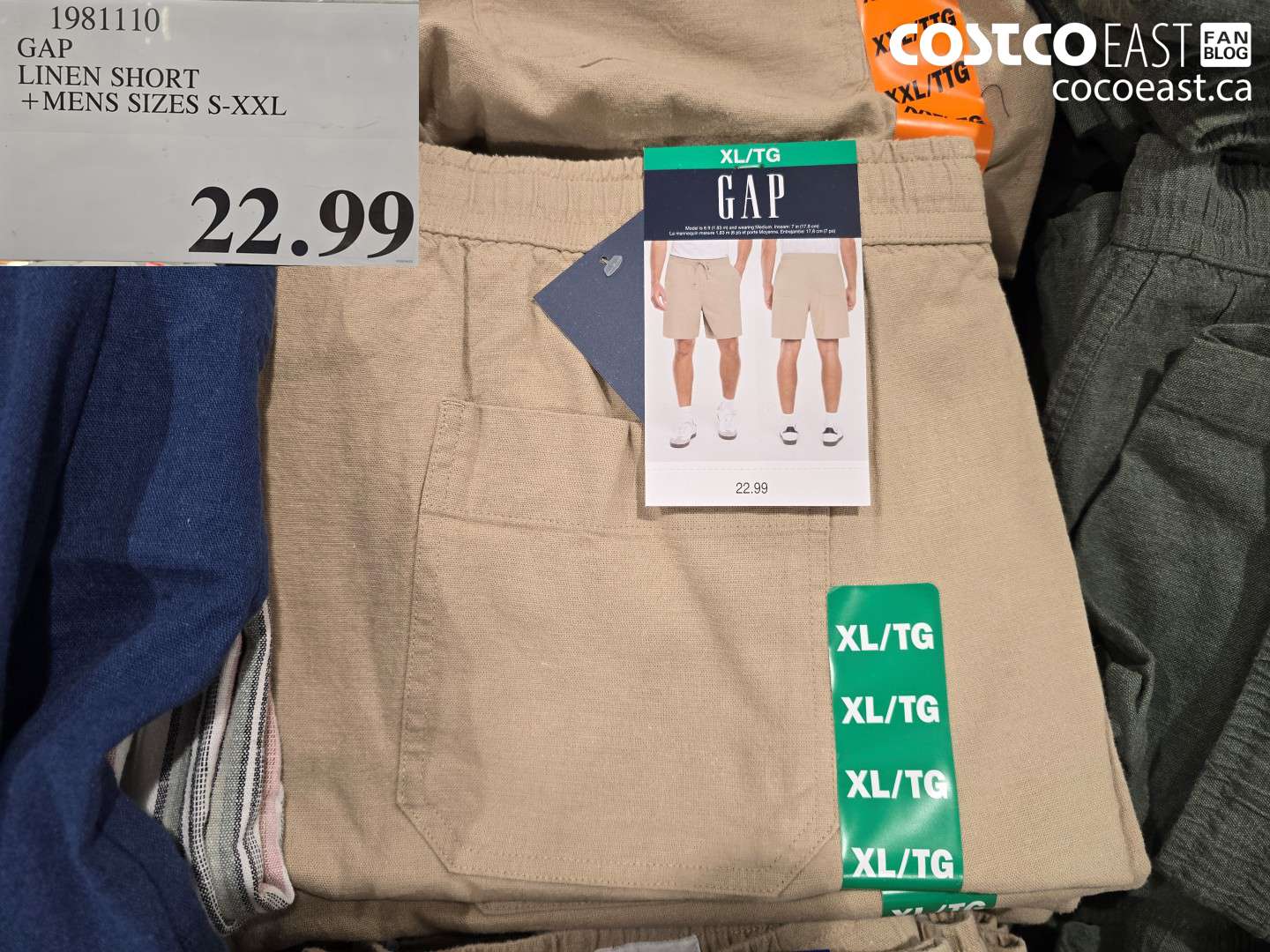 1981110 GAP LINEN SHORT + MENS SIZES S-XXL $22.99
