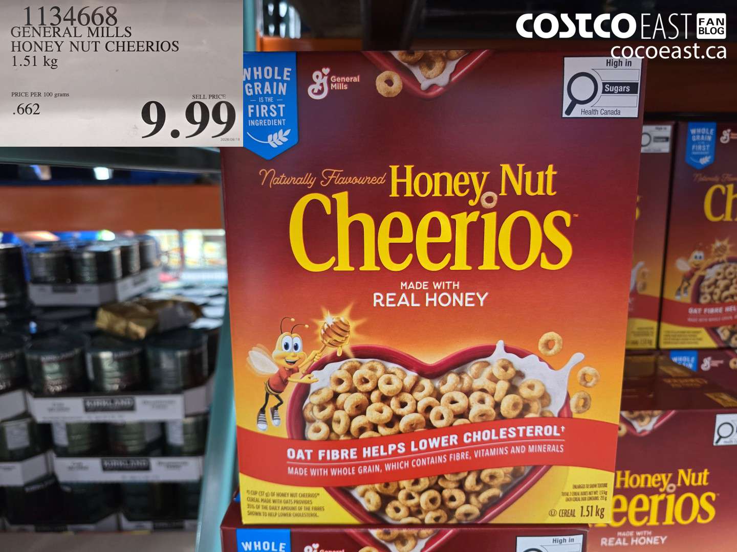 1134668 GENERAL MILLS HONEY NUT CHEERIOS 1.51 KG $9.99