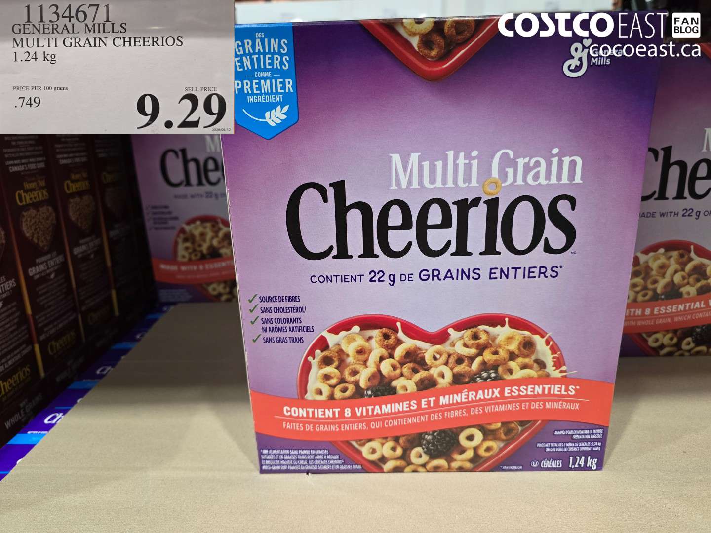1134671 GENERAL MILLS MULTI GRAIN CHEERIOS 1.24 KG $9.29