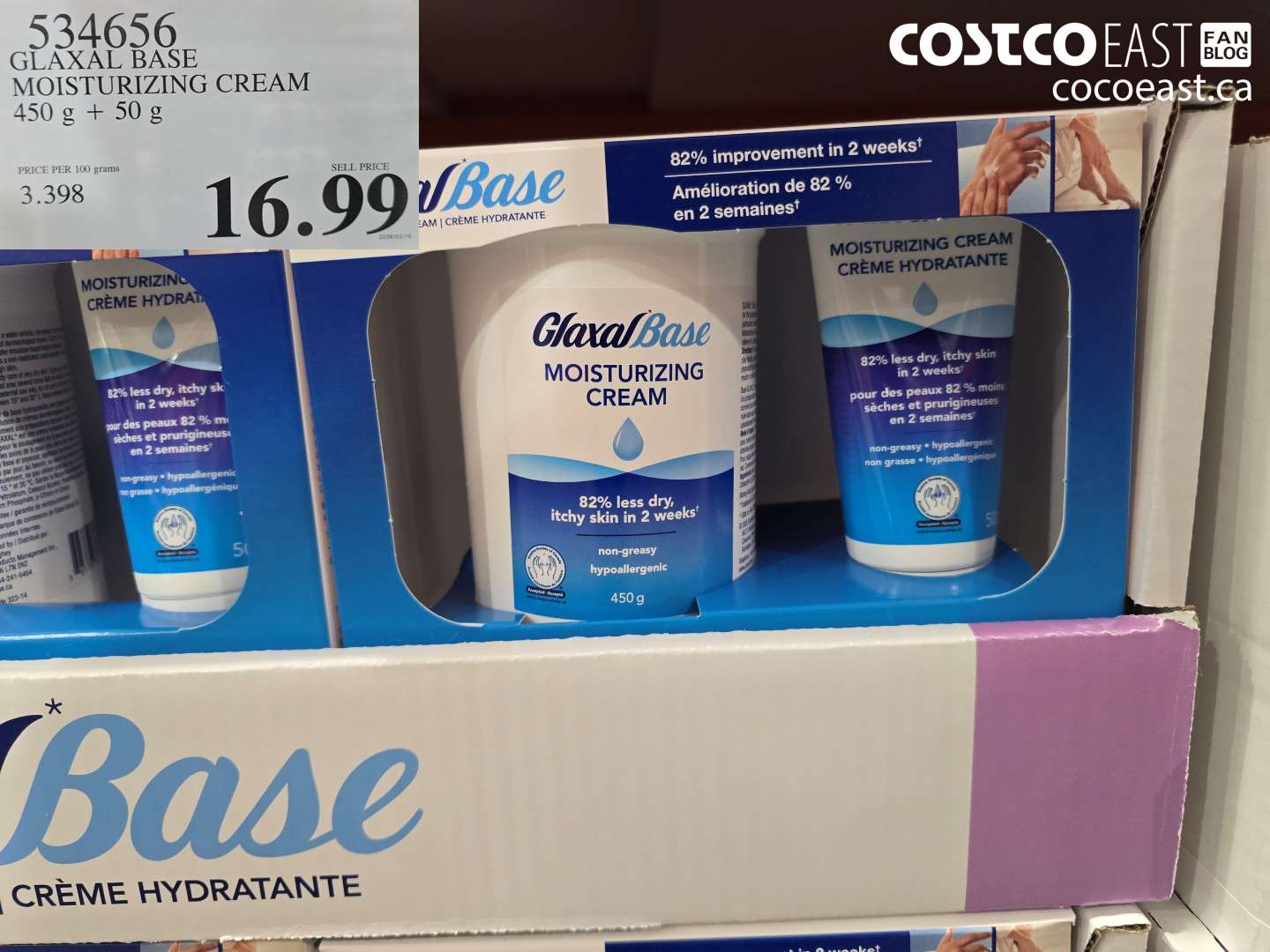 534656 GLAXAL BASE MOISTURIZING CREAM 450 G + 50 G $16.99