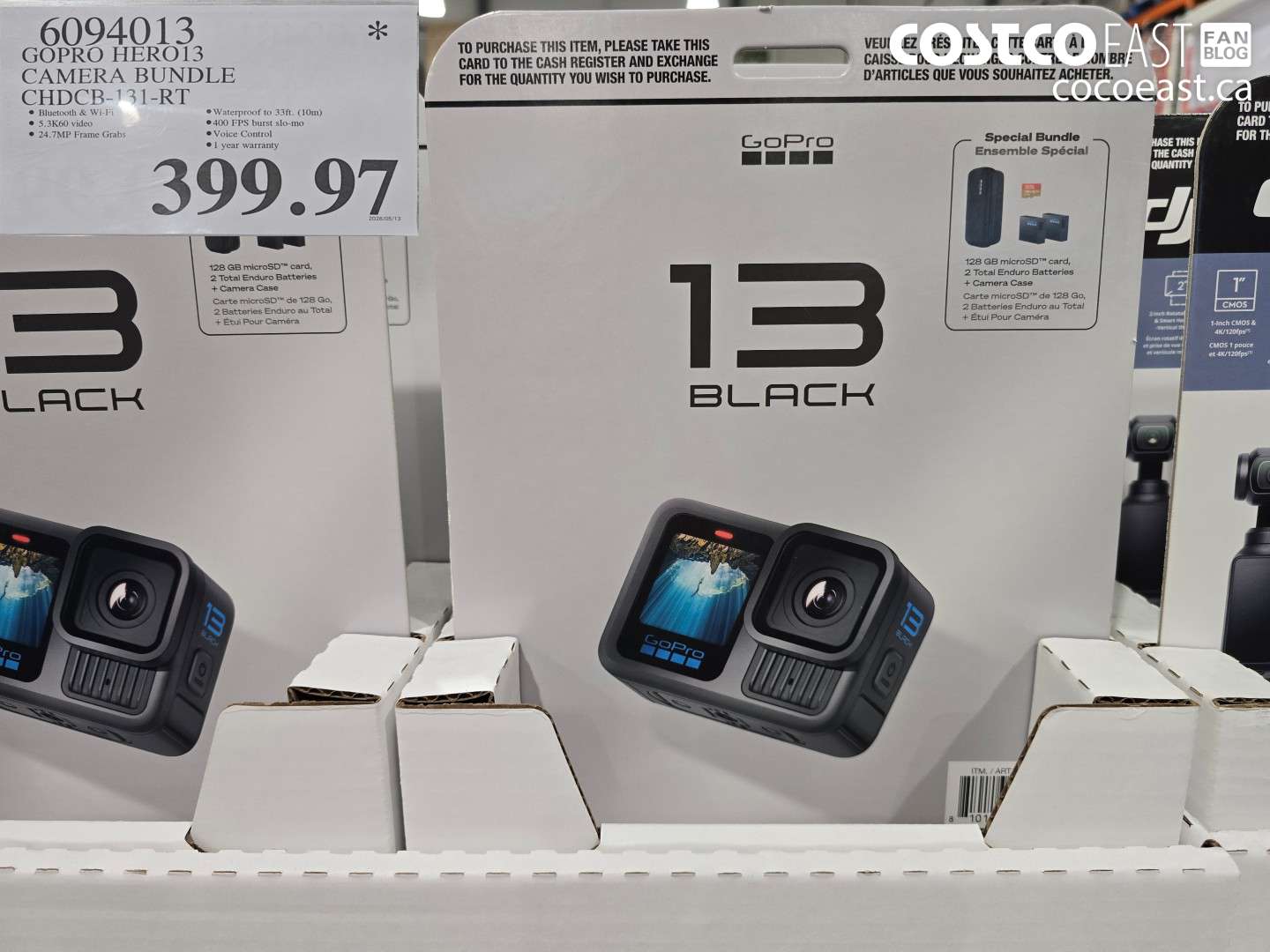 6094013 GOPRO HERO13 CAMERA BUNDLE CHDCB-131-RT $399.97