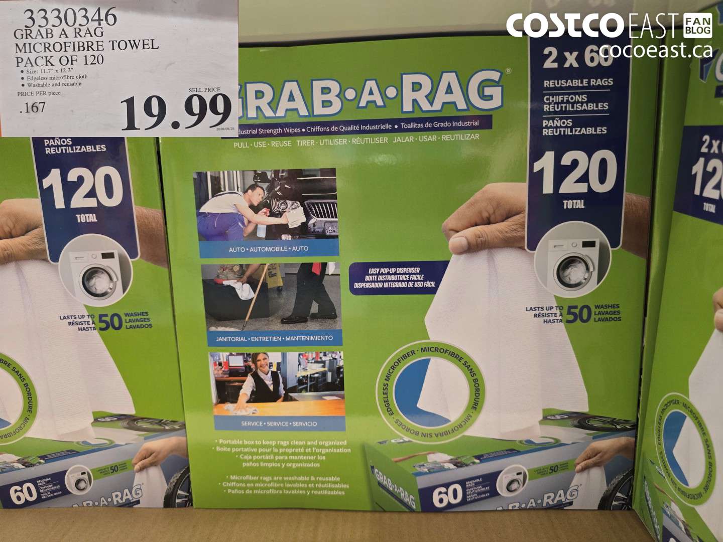 3330346 GRAB A RAG MICROFIBRE TOWEL PACK OF 120 $19.99