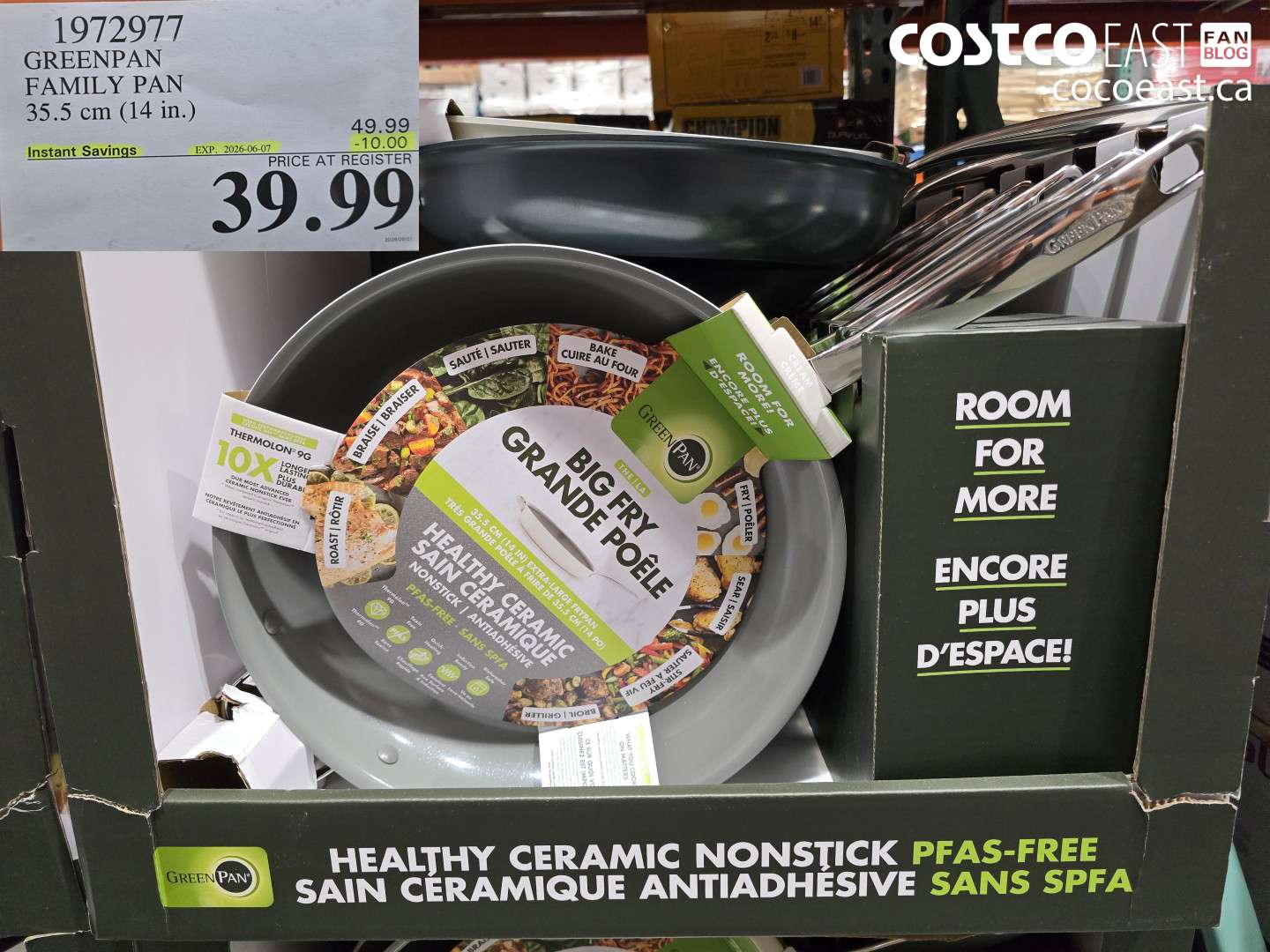 1972977 GREENPAN FAMILY PAN 35.5 CM (14 IN.) ($10.00 INSTANT SAVINGS EXPIRES ON 2026-06-07) $39.99