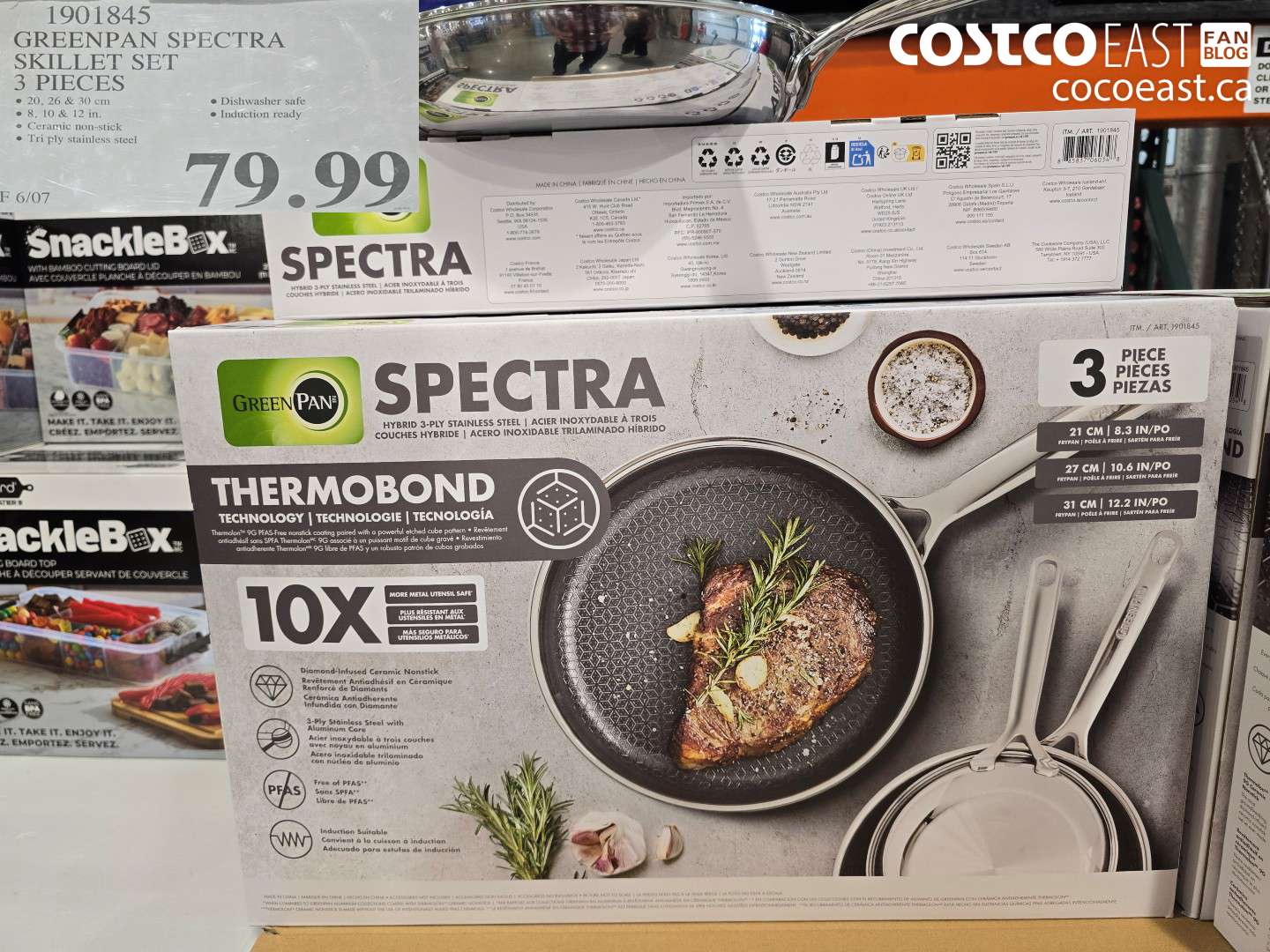 1901845 GREENPAN SPECTRA SKILLET SET 3 PIECES $79.99