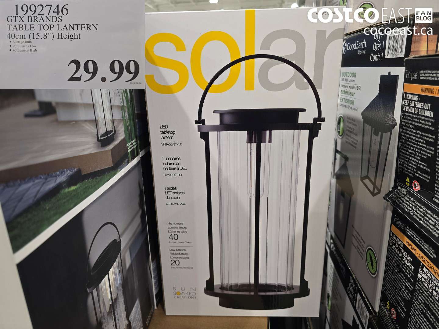 1992746 GTX BRANDS TABLE TOP LANTERN 40CM (15.8