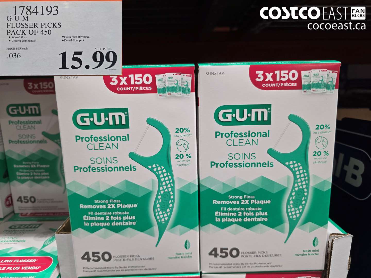 1784193 G-U-M FLOSSER PICKS PACK OF 450 $15.99
