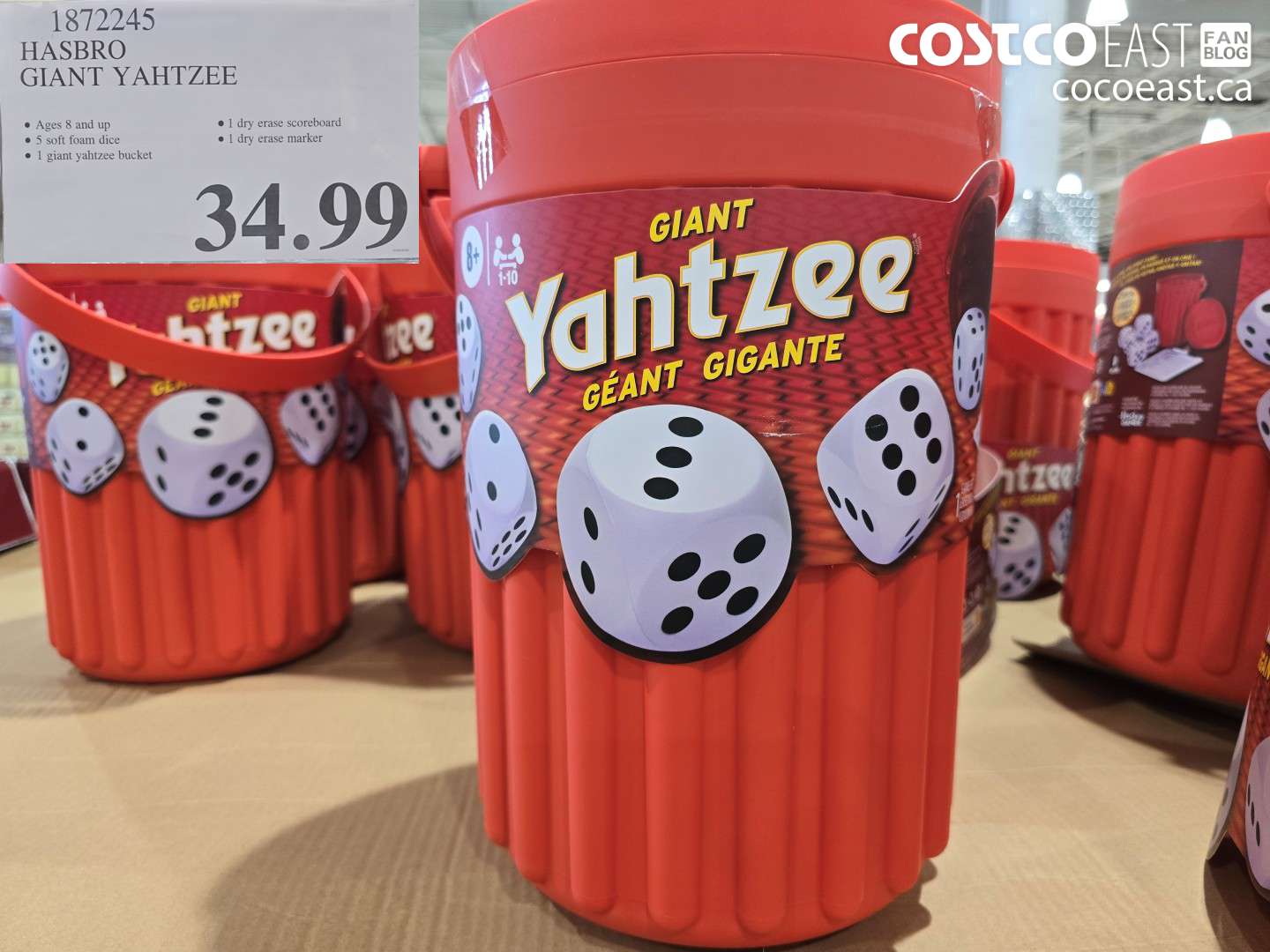 1872245 HASBRO GIANT YAHTZEE $34.99